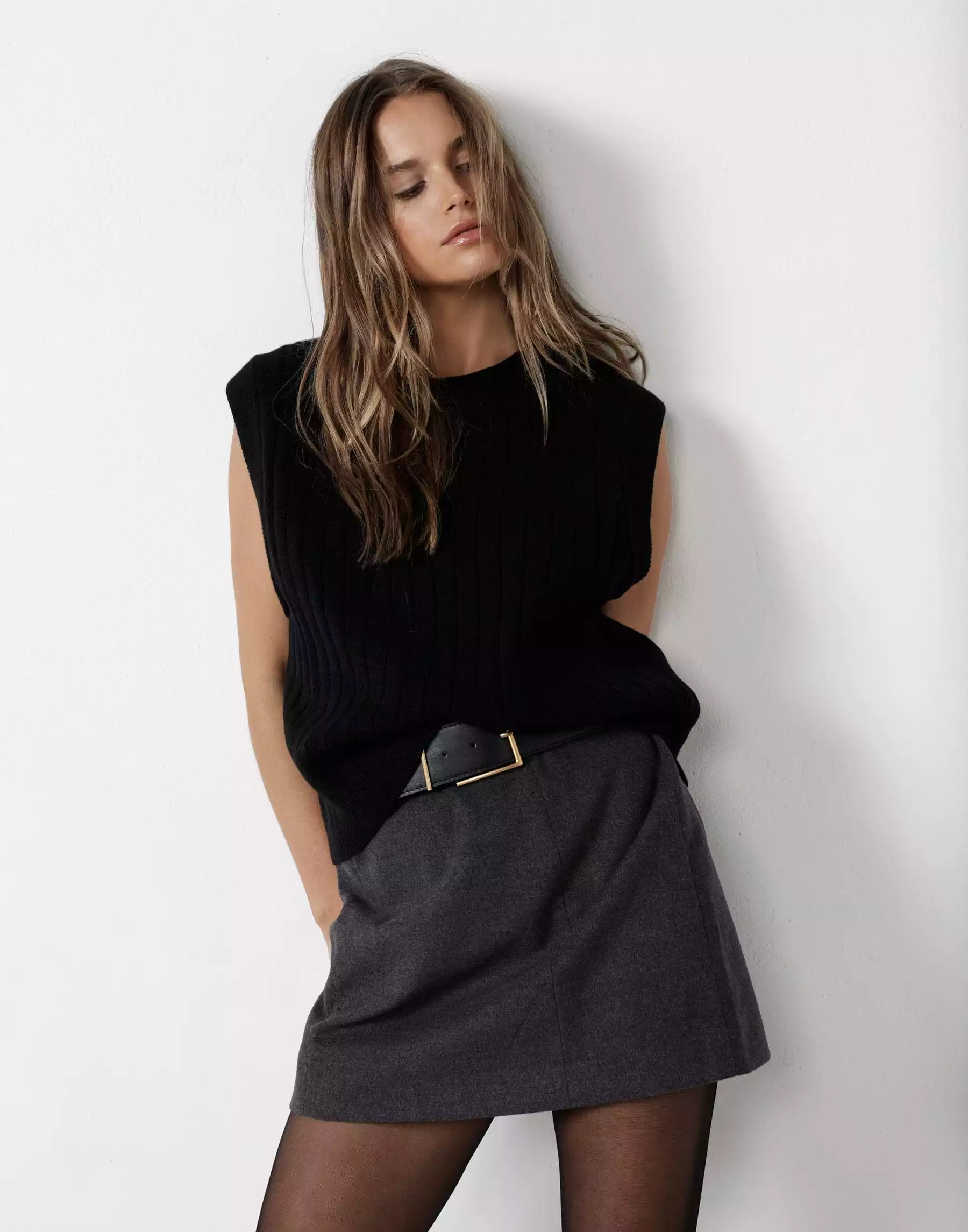 grey Alex mini skirt