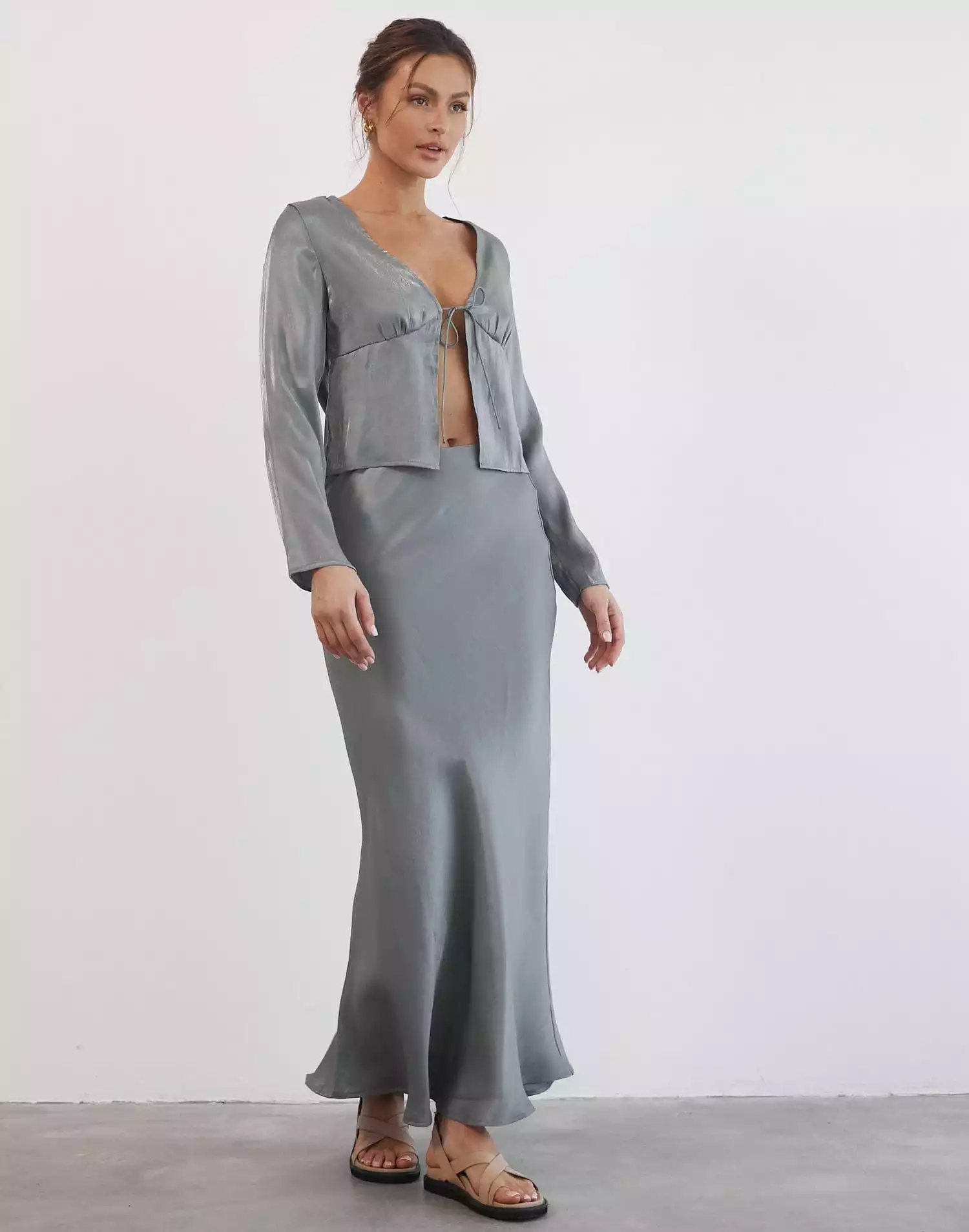 Hannelle Maxi Skirt - Grey