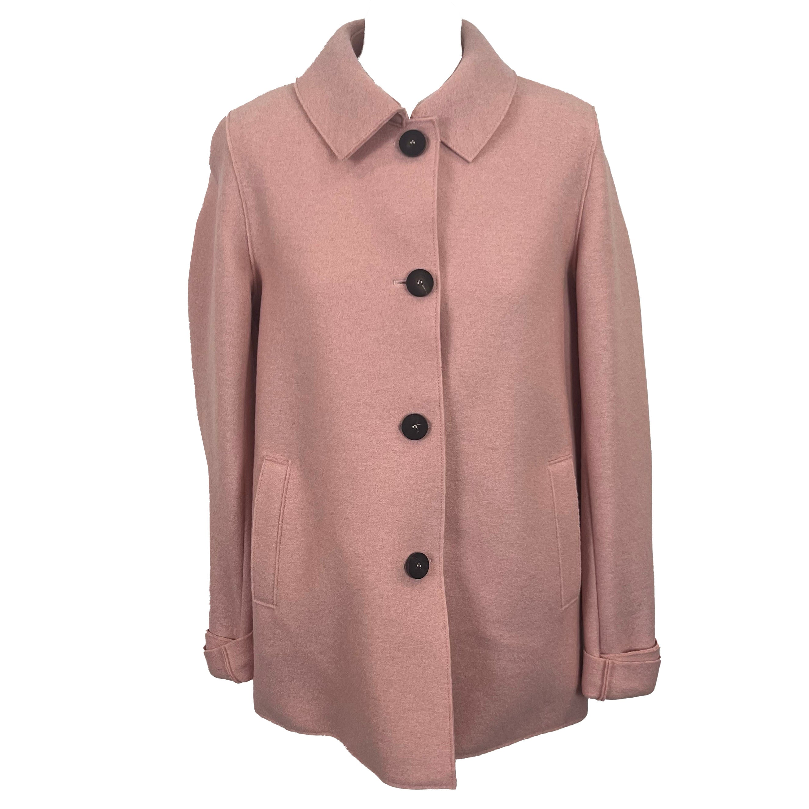 Harris Wharf 310 Pink Wool Short Coat - Brand New