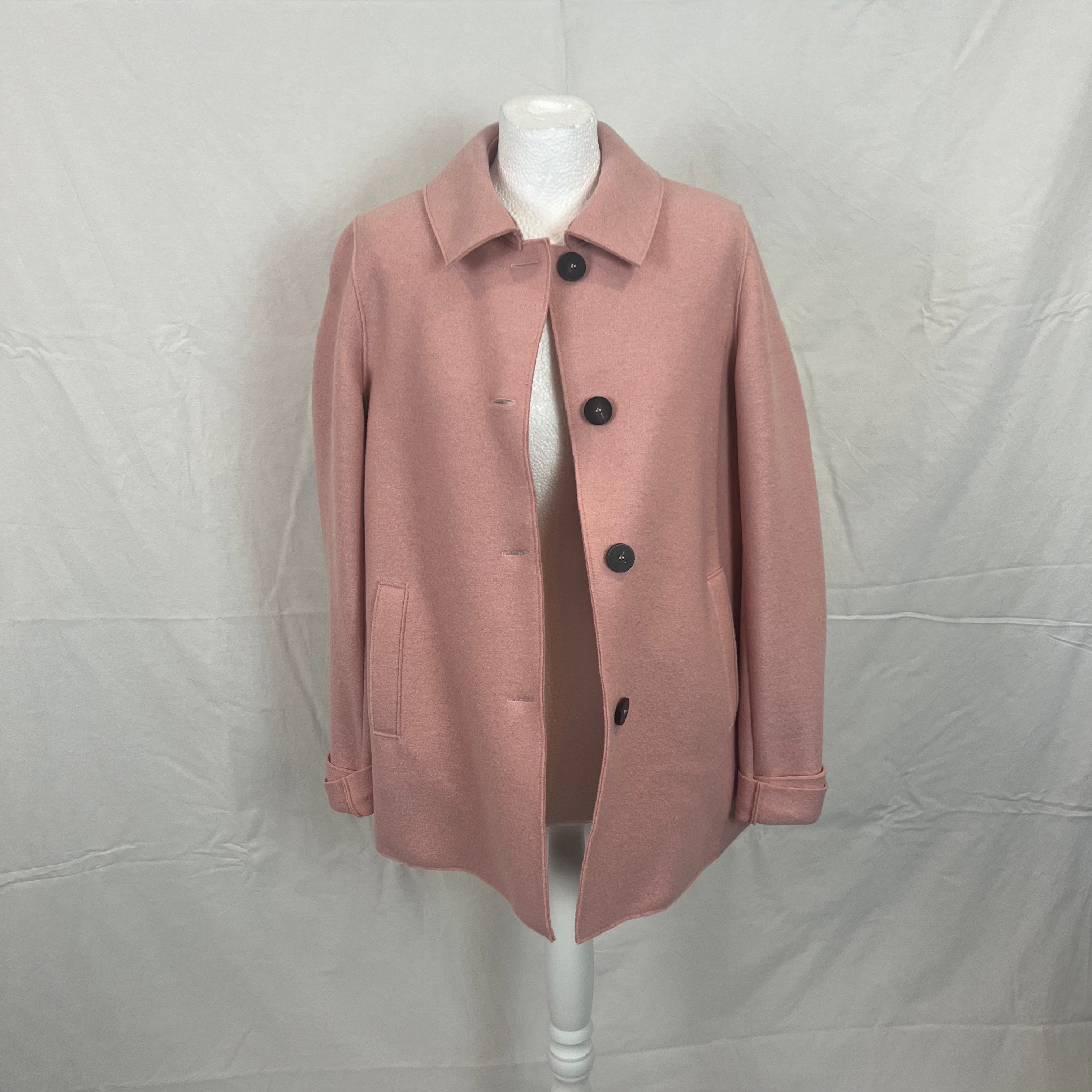 Harris Wharf 310 Pink Wool Short Coat - Brand New