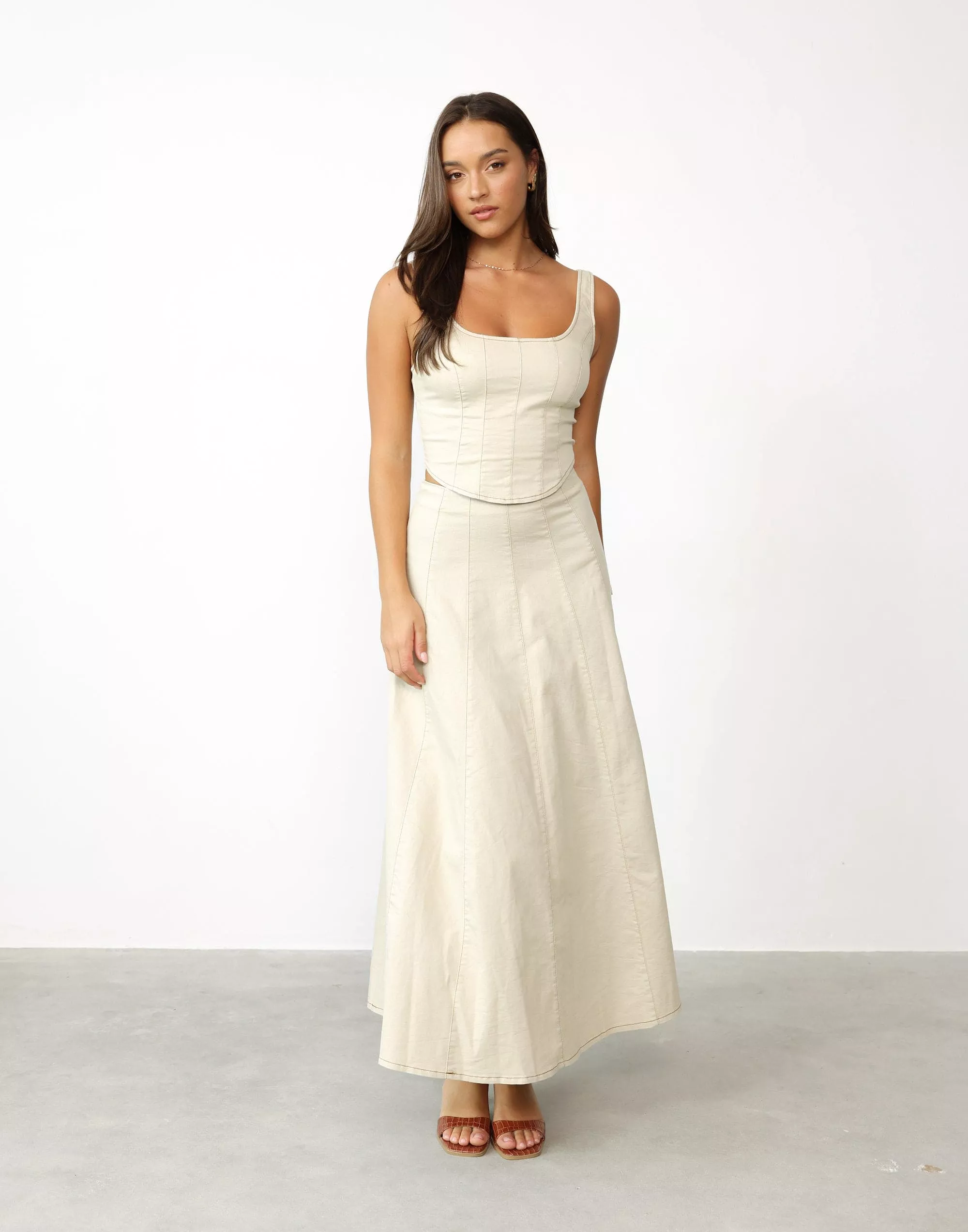 Haylee Maxi Skirt Oat - Shop Now!