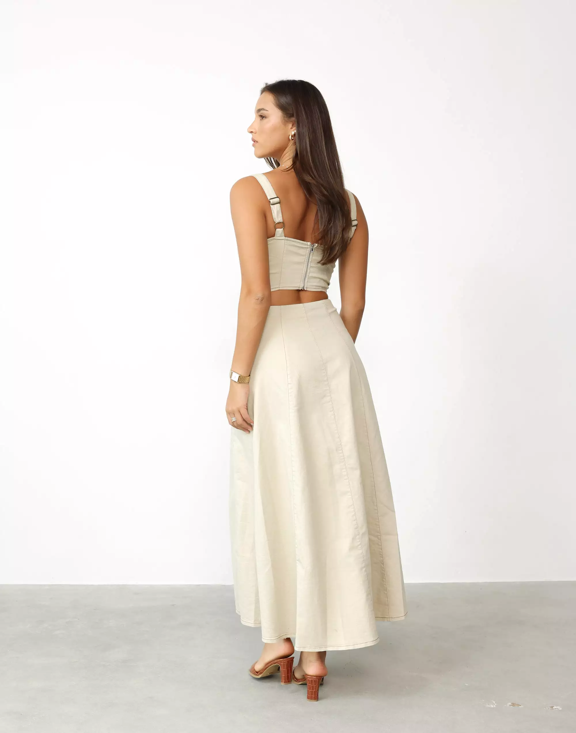 Haylee Maxi Skirt Oat - Shop Now!