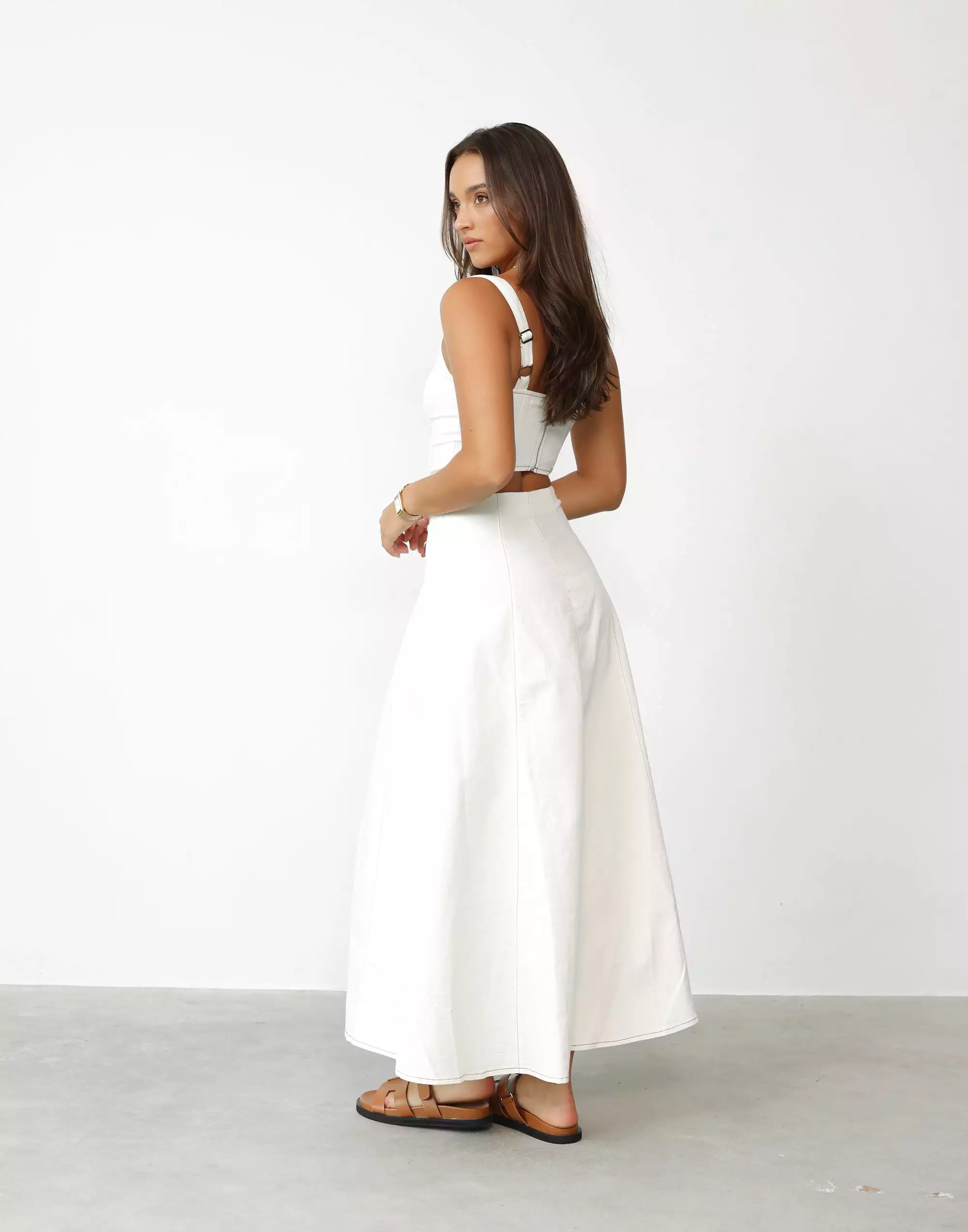 Haylee Maxi Skirt, White