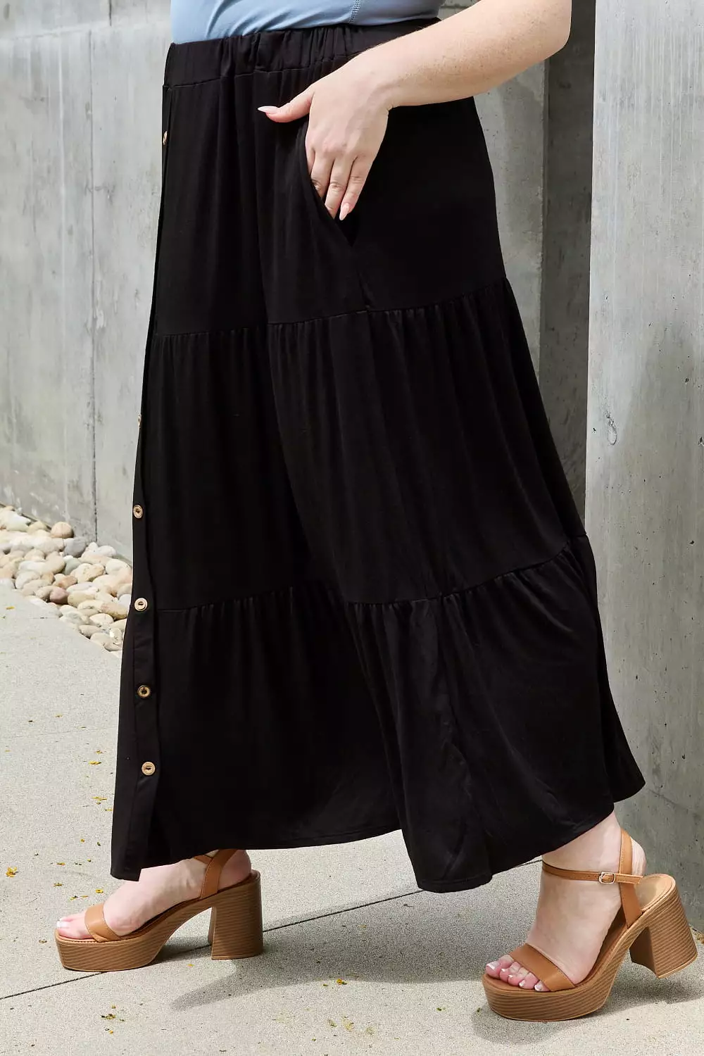 Heimish Solid Maxi Skirt - Full Size - Easy & Convenient - Available Now