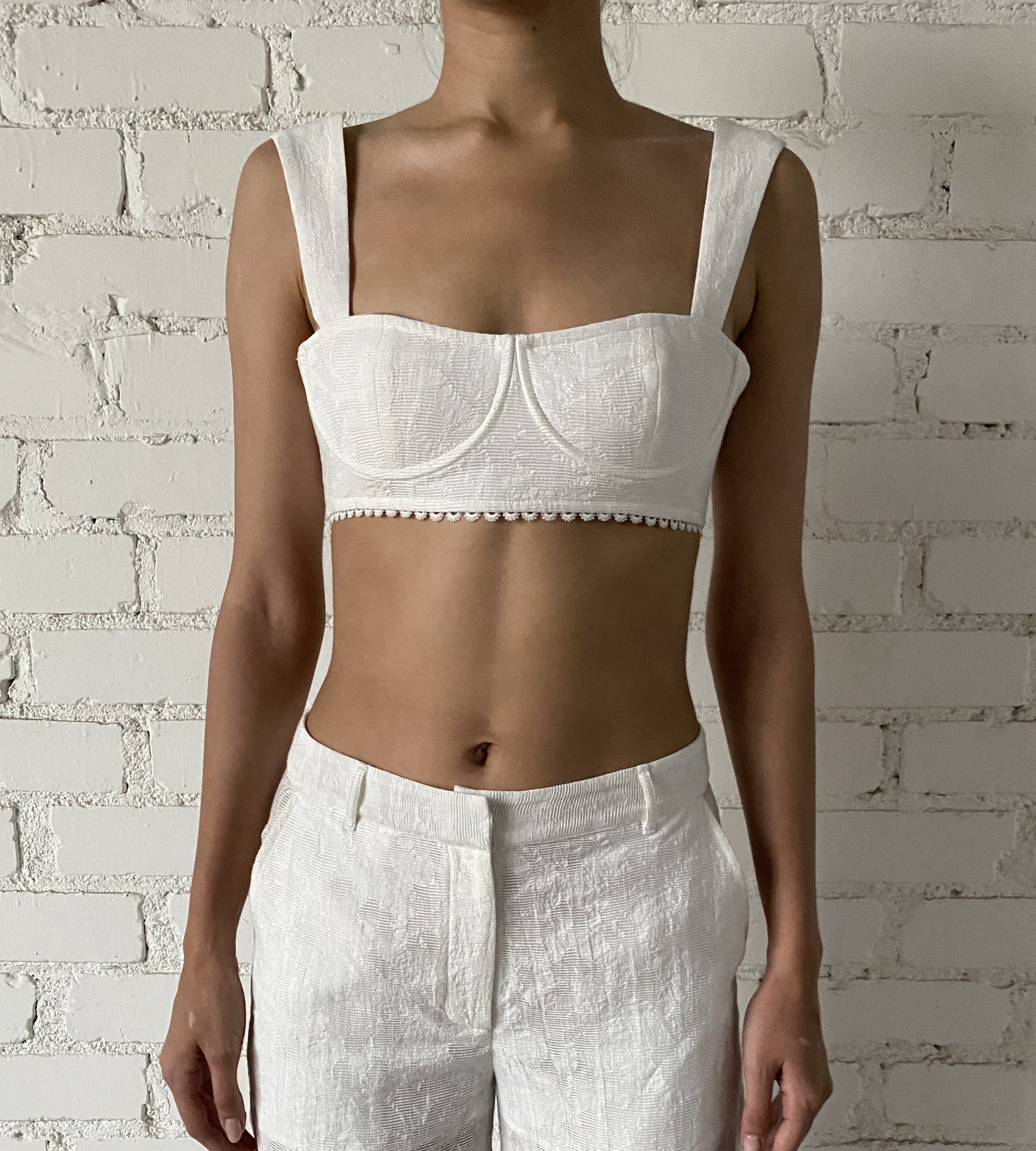 Hemant & Nandita Ilara Bandeau Top - White