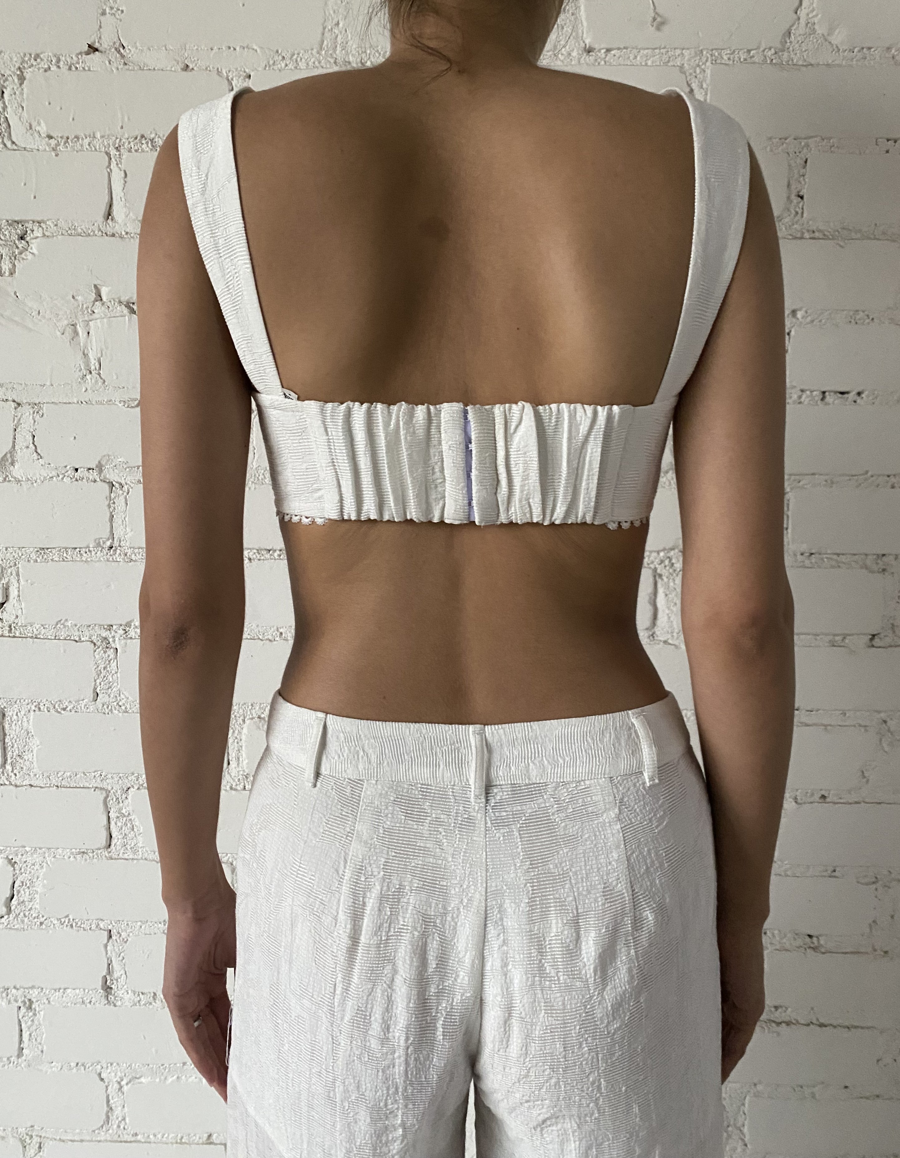 Hemant & Nandita Ilara Bandeau Top - White