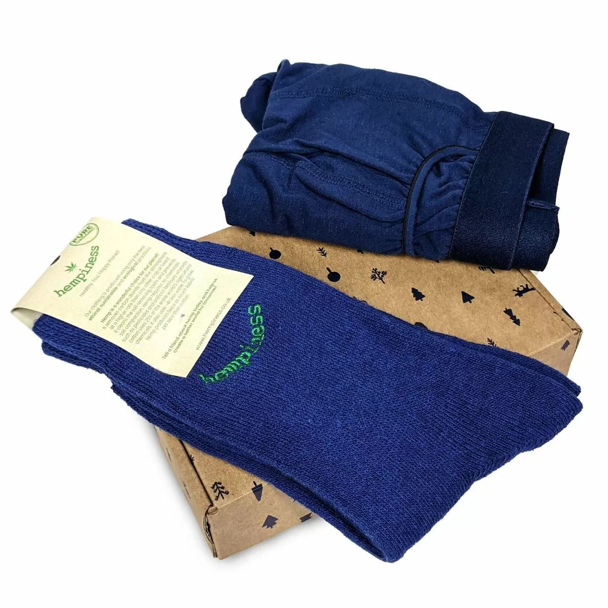 Men's Sustainable Hemp Boxers and Socks Underwear Gift Set