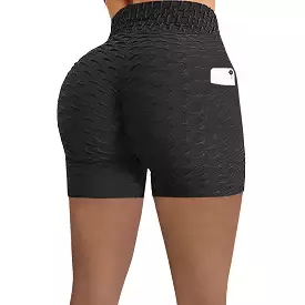 High-Performance Women's Yoga Active Workout Bike Short with Side Pocket for Booty Lift