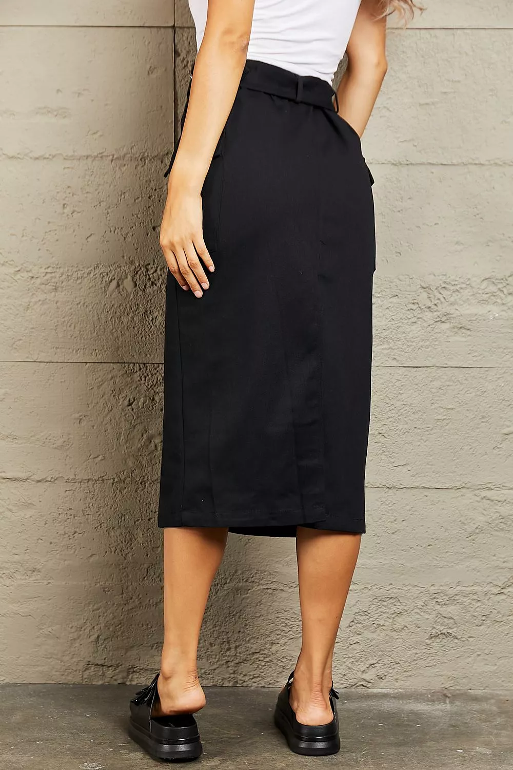 HYFVE Buckled Midi Skirt