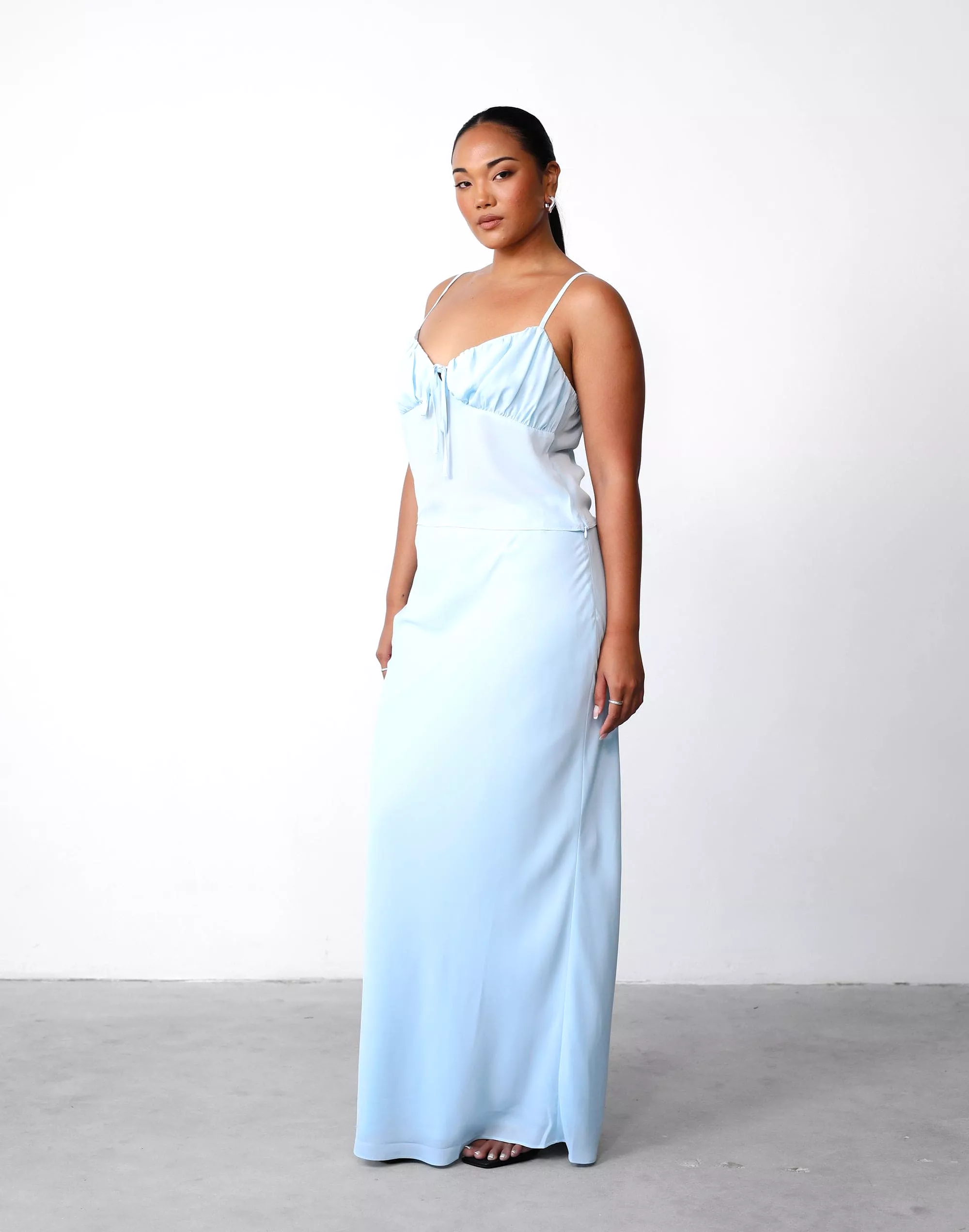 Ice Blue Maxi Skirt