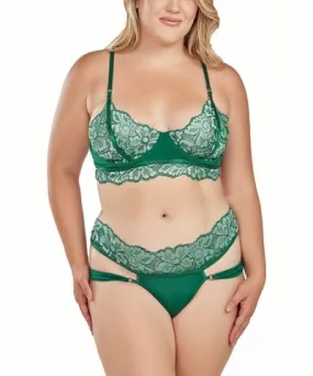 icollection Plus Size Underwire Bra Panty Lingerie Set