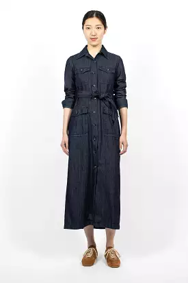 Indigo Denim Shirt Dress