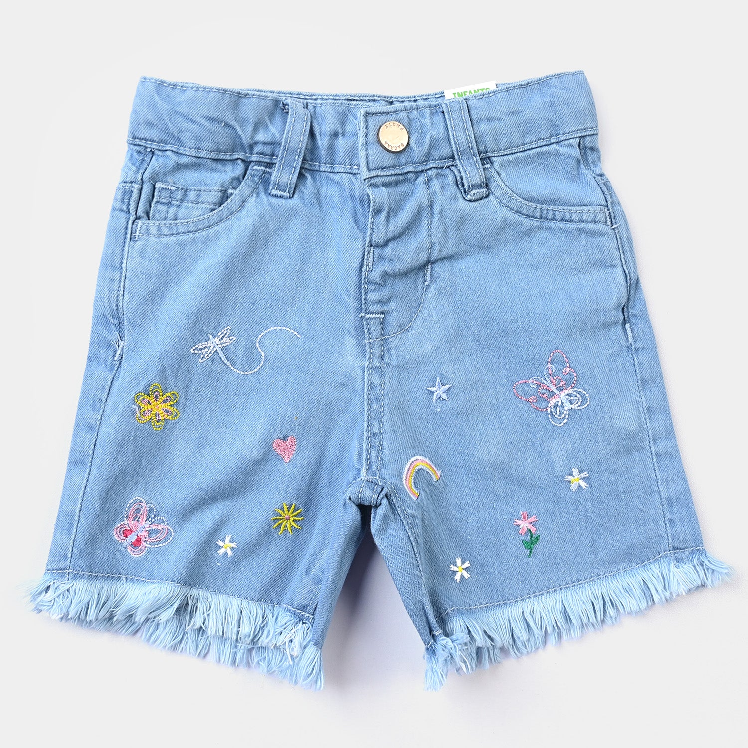 Infant Girls Denim Shorts Light Blue