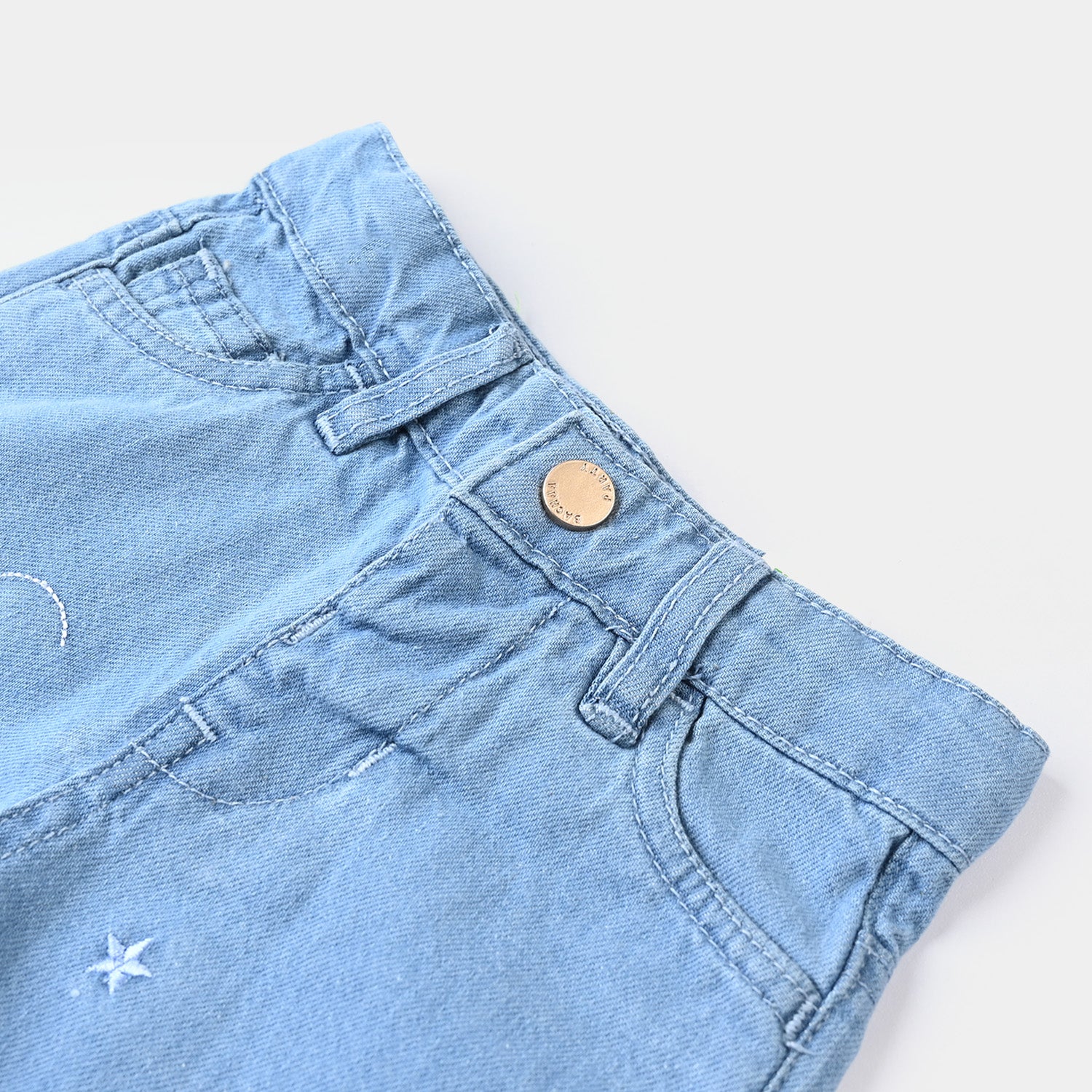 Infant Girls Denim Shorts Light Blue