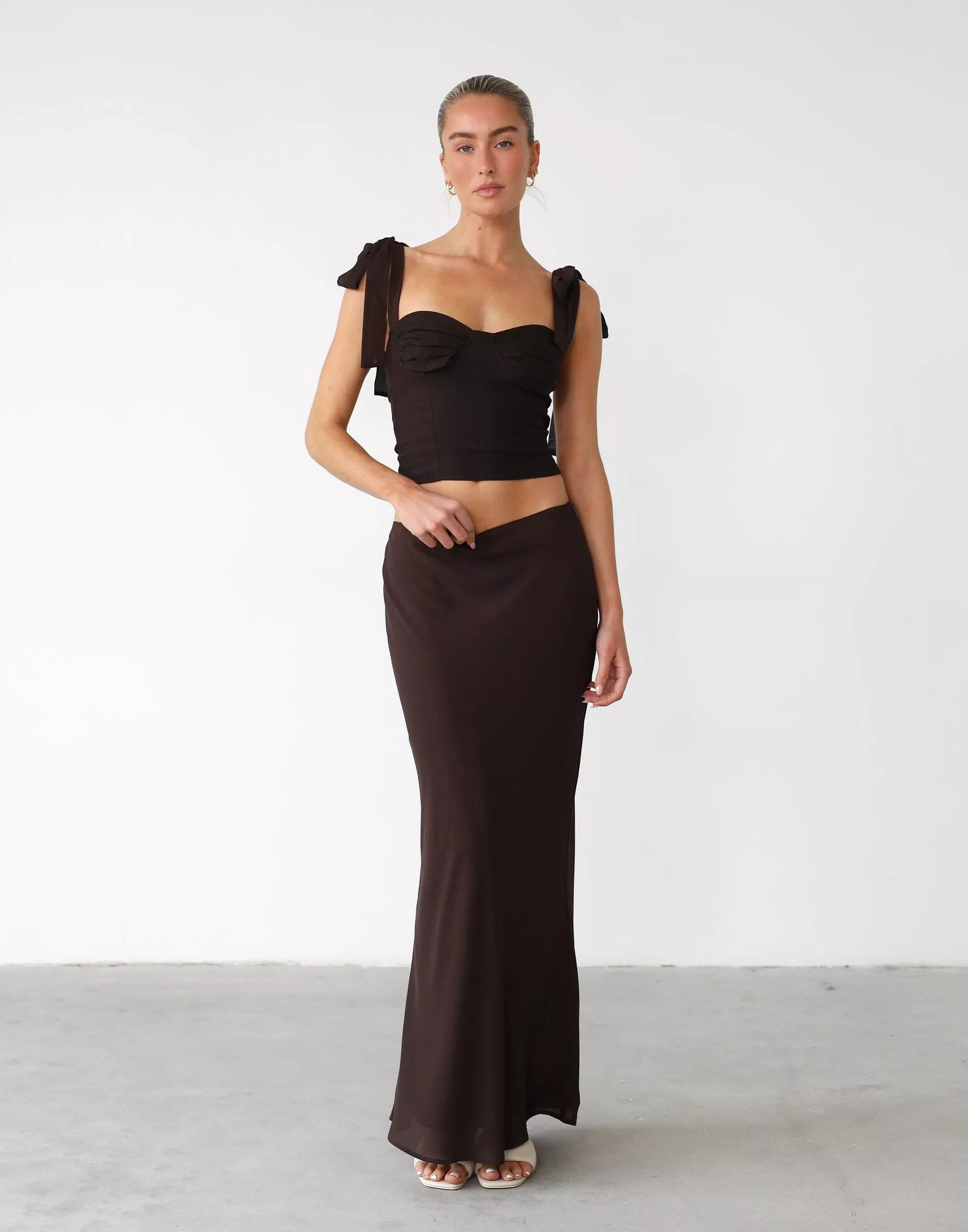 Isla Maxi Skirt - Chocolate | Price, Reviews, Size Guide - Online Shopping