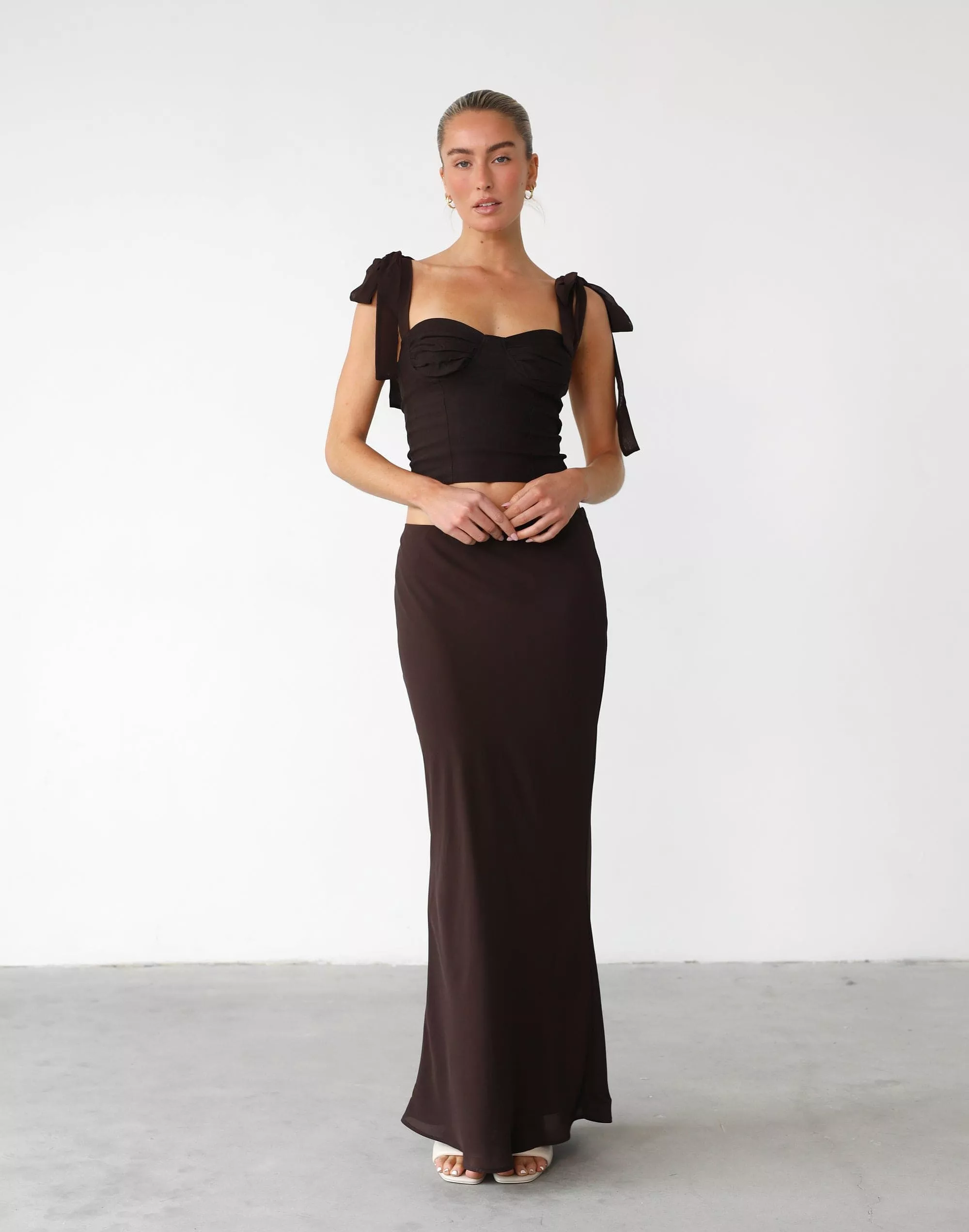 Isla Maxi Skirt - Chocolate | Price, Reviews, Size Guide - Online Shopping