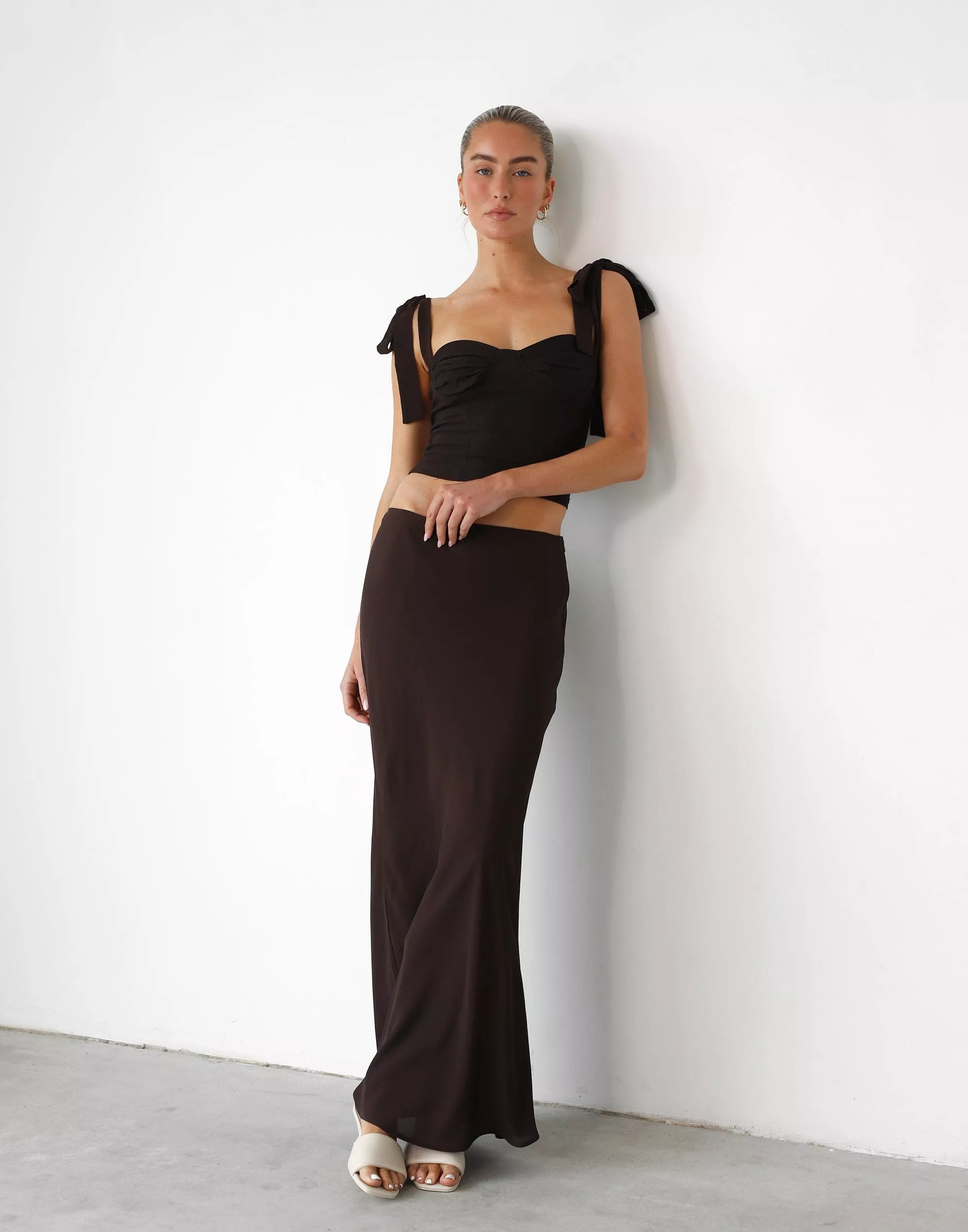 Isla Maxi Skirt - Chocolate | Price, Reviews, Size Guide - Online Shopping