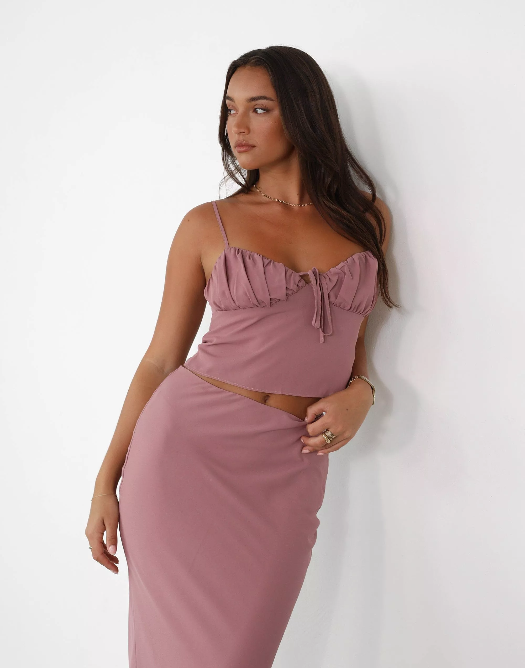 Isla Maxi Skirt Dark Mauve