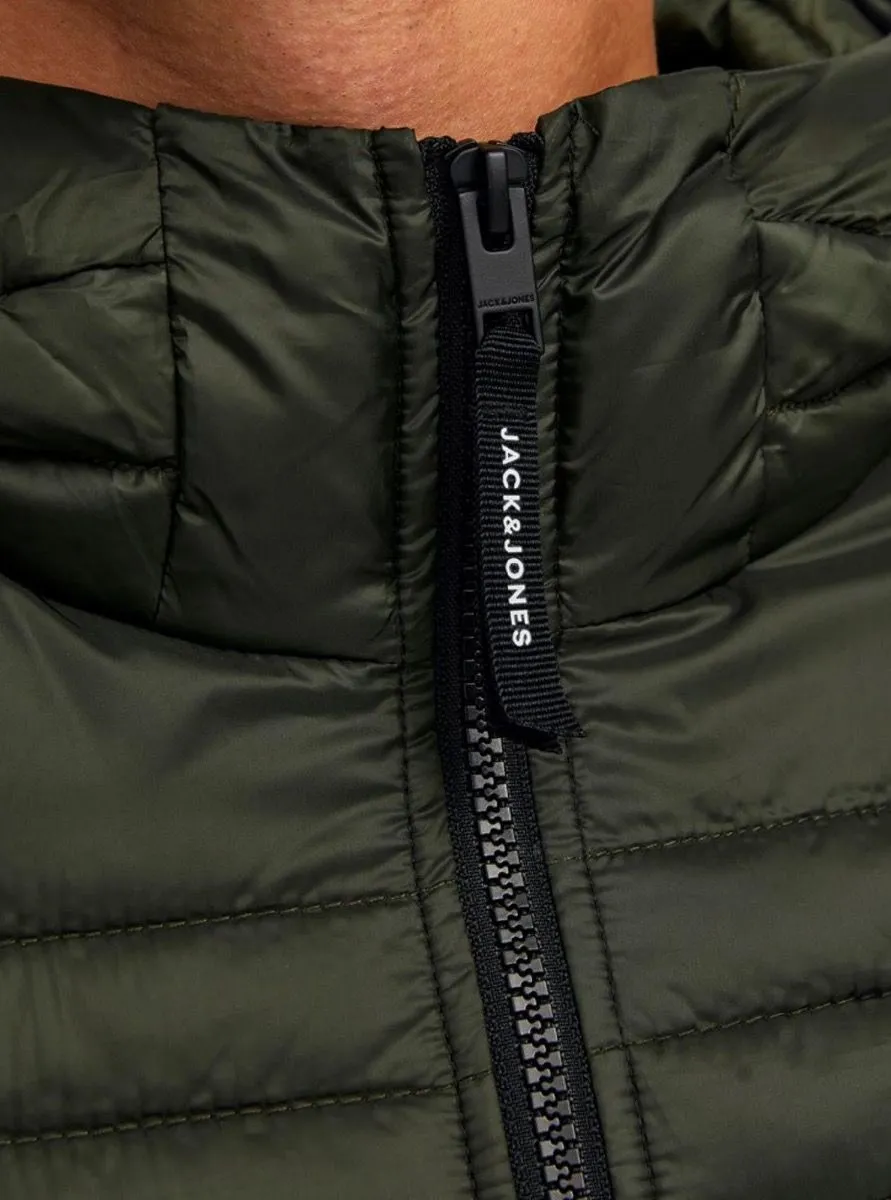 Jack and Jones Hero Puffer Hooded Jacket Rosin Blocked