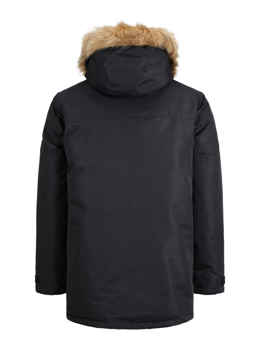 Black Jack and Jones Hooded Craft Parka Jacket