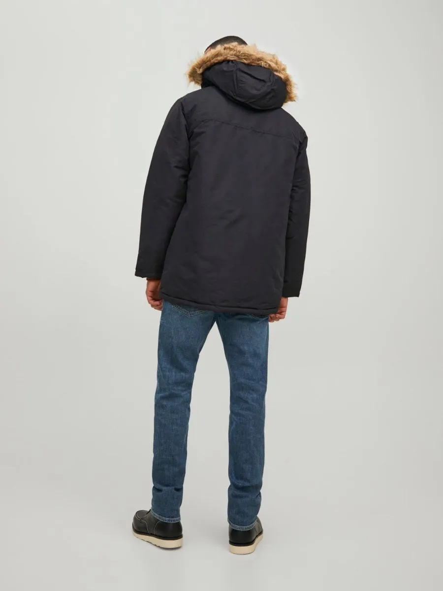 Black Jack and Jones Hooded Craft Parka Jacket