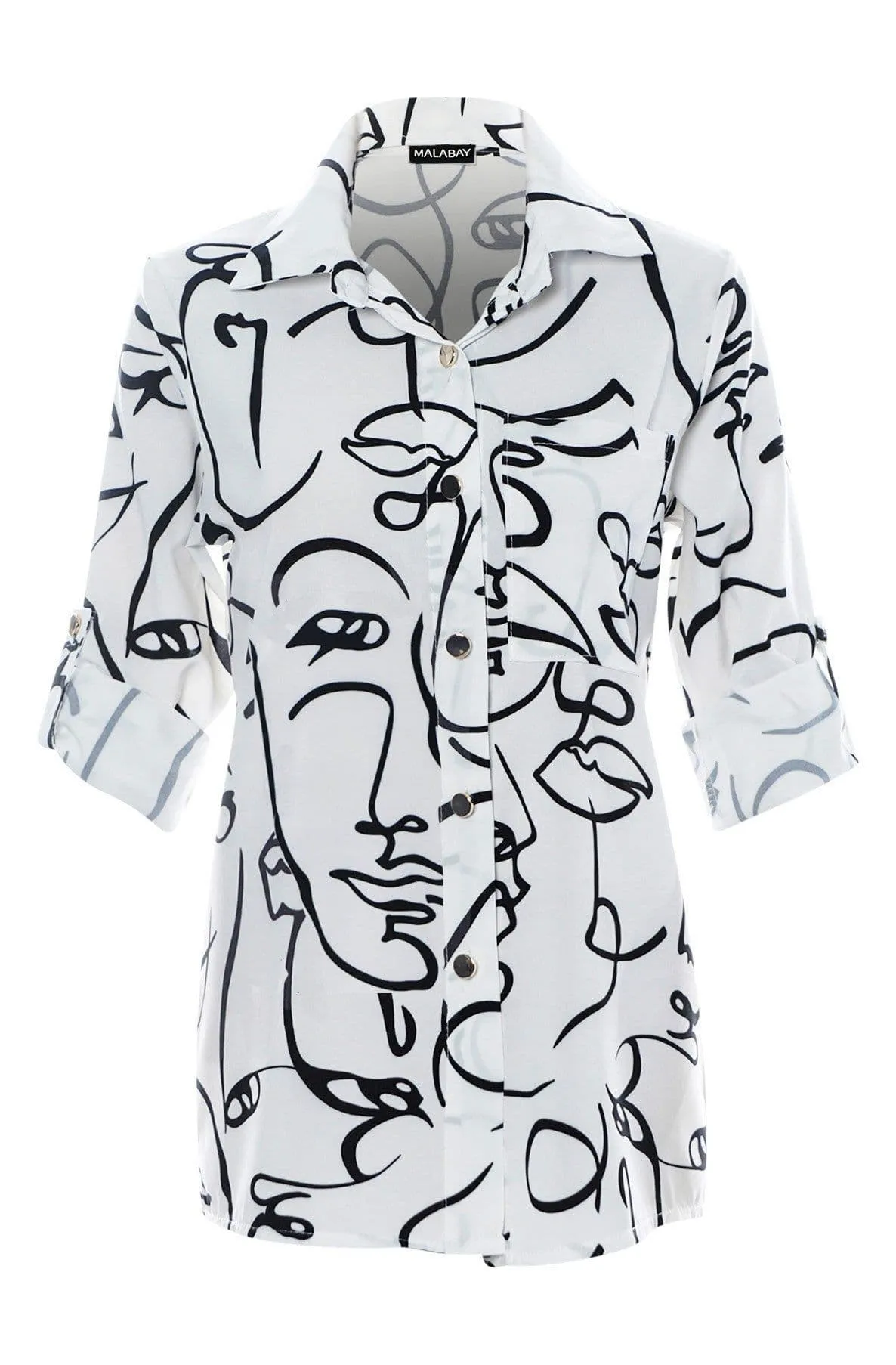 Jazmin Abstract Blouse Shirt Top