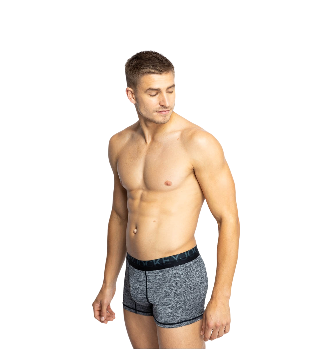 Jockey Men's Microfibre Trunk Black Marle Underwear