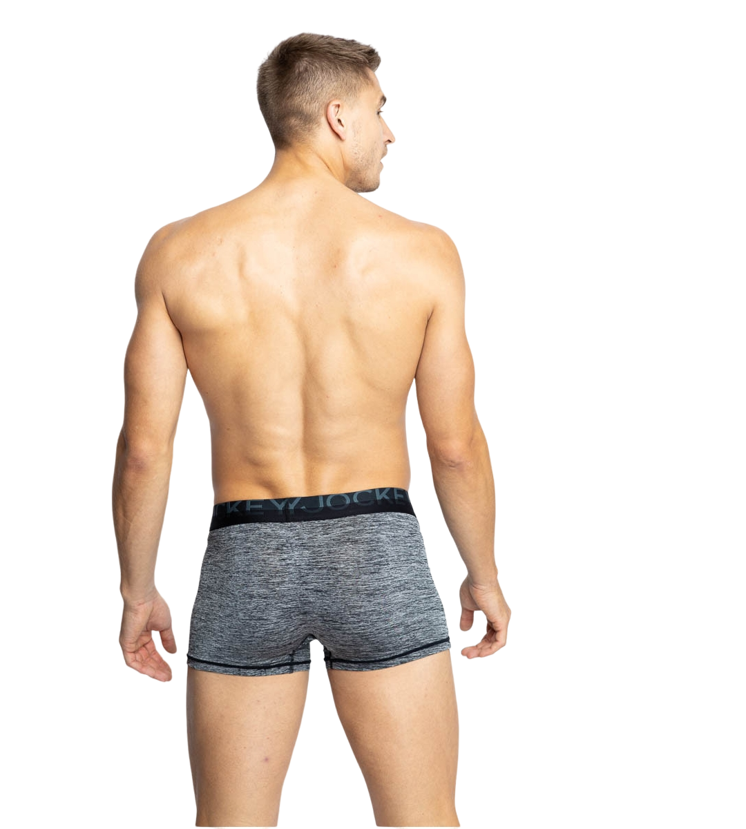 Jockey Men's Microfibre Trunk Black Marle Underwear