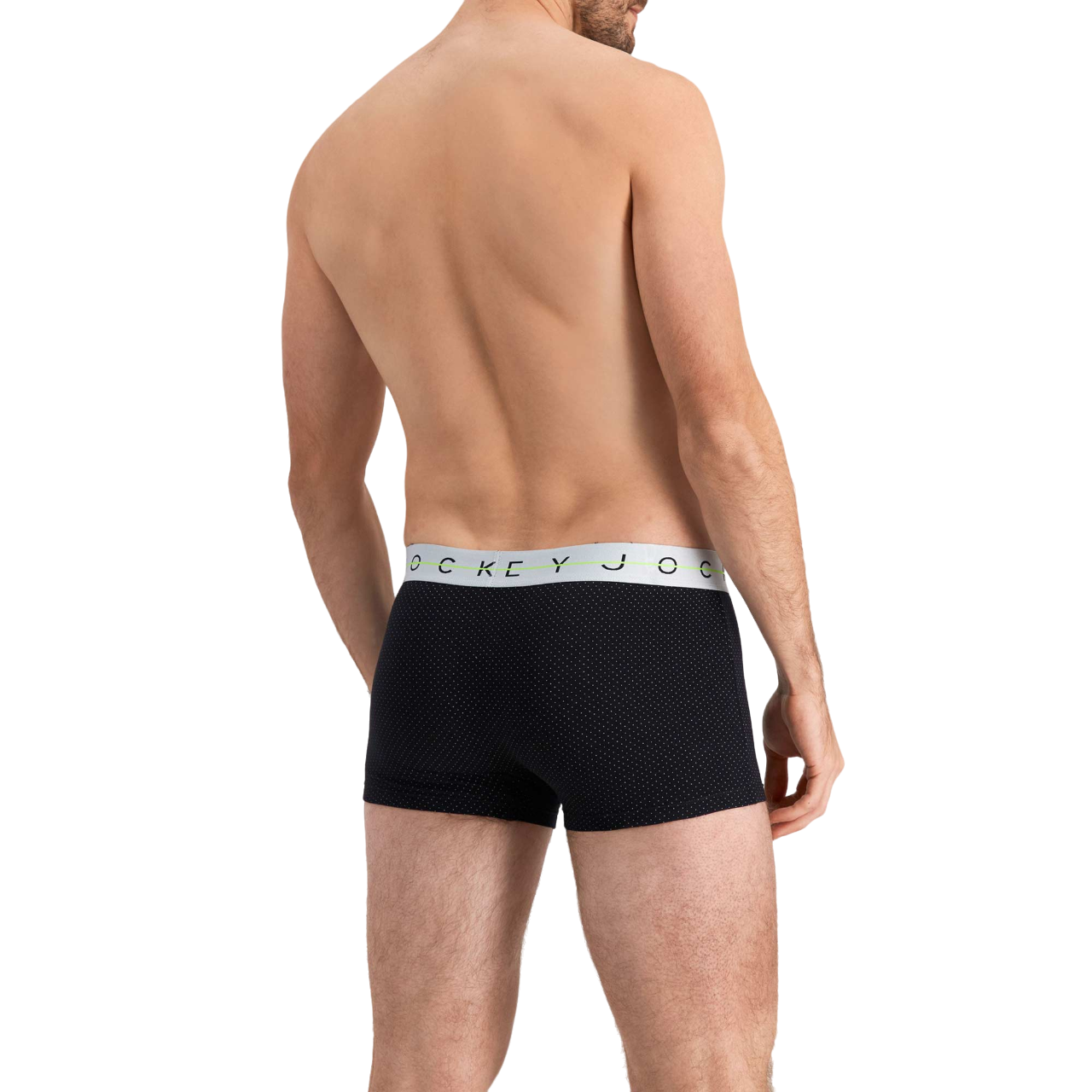 Jockey Men's NYC Print Cotton Trunk Underwear with Black and White Spot Pattern