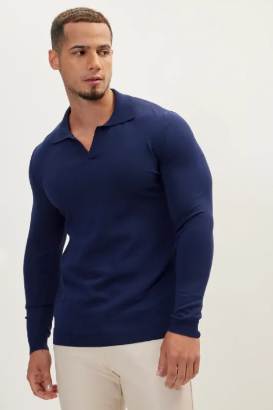 Navy Johnny Polo Sweater - Search.