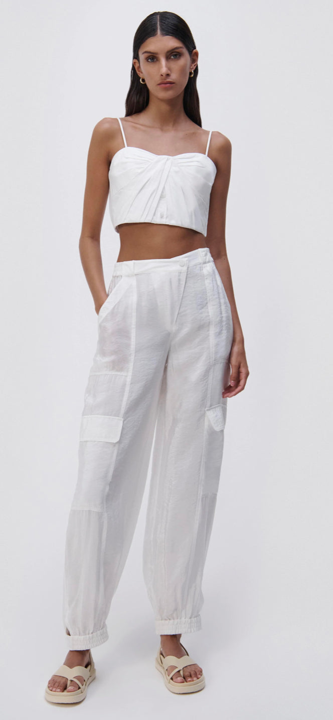 Jonathan Simkhai White Holden Button Front Bustier