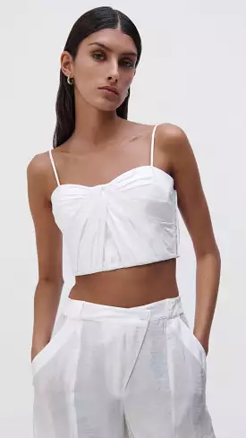 Jonathan Simkhai White Holden Button Front Bustier