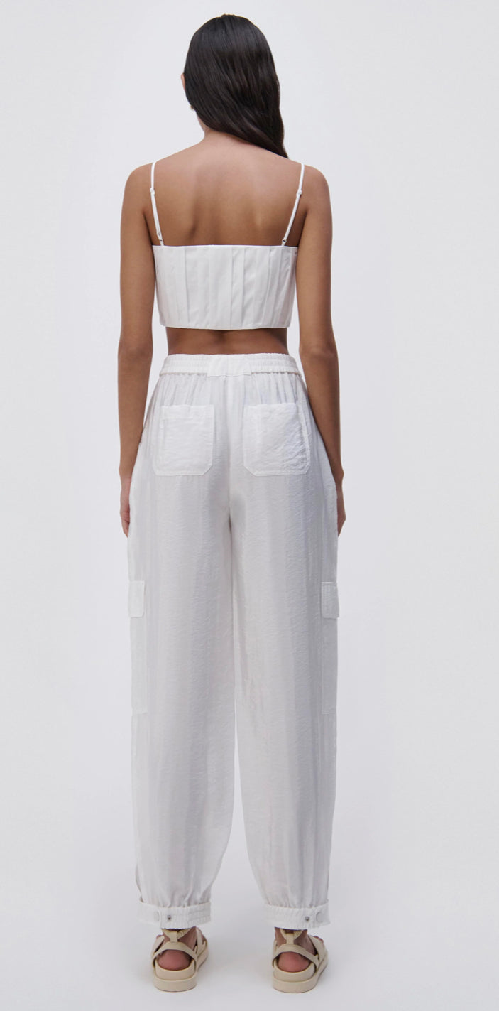 Jonathan Simkhai White Holden Button Front Bustier