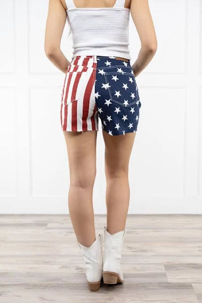 Judy Blue American Flag Denim Shorts