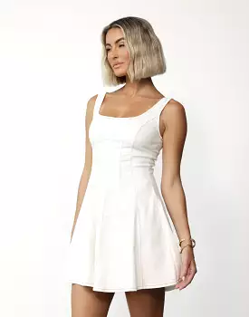 Kella White Denim Mini Dress