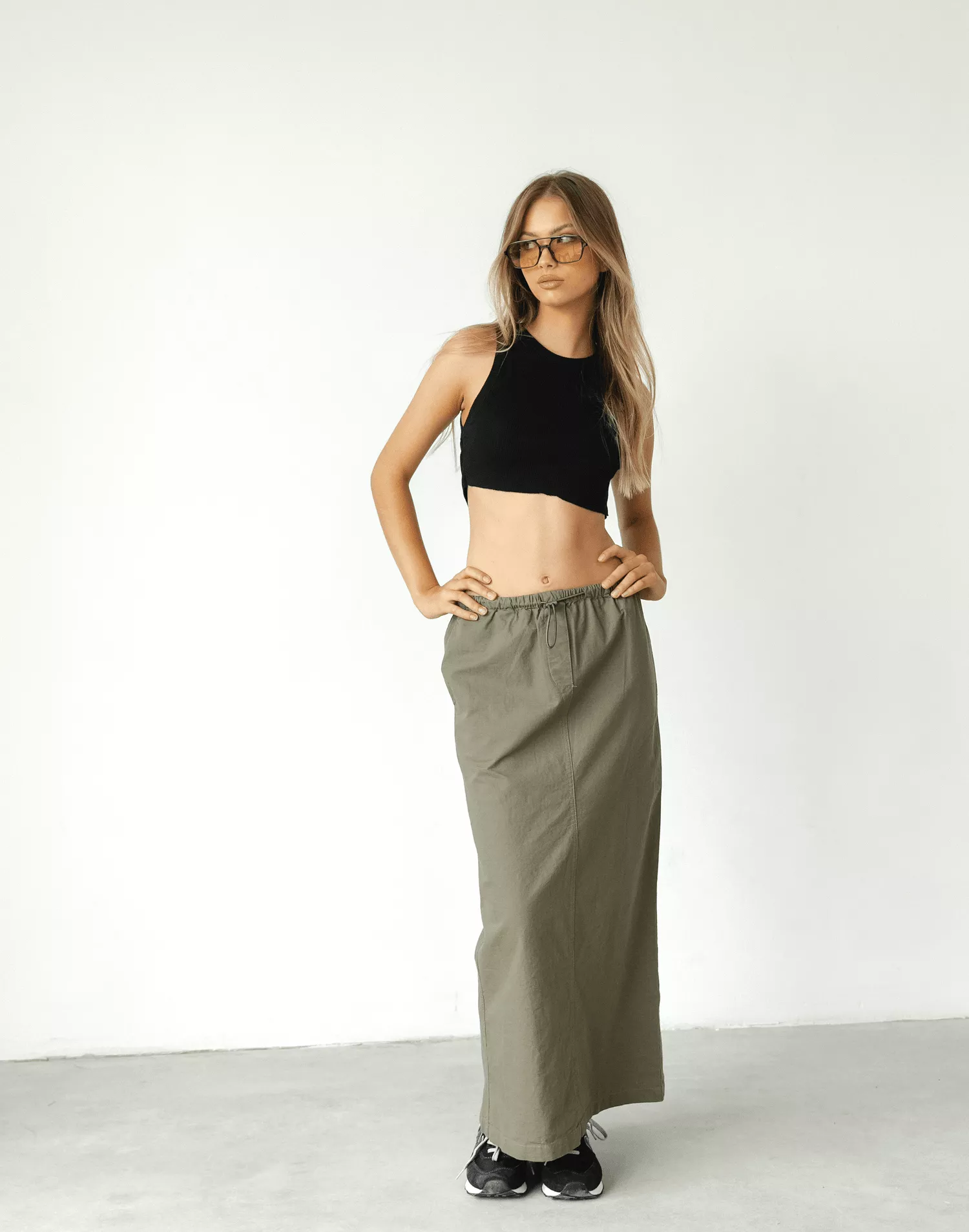 Khaki Maxi Skirt