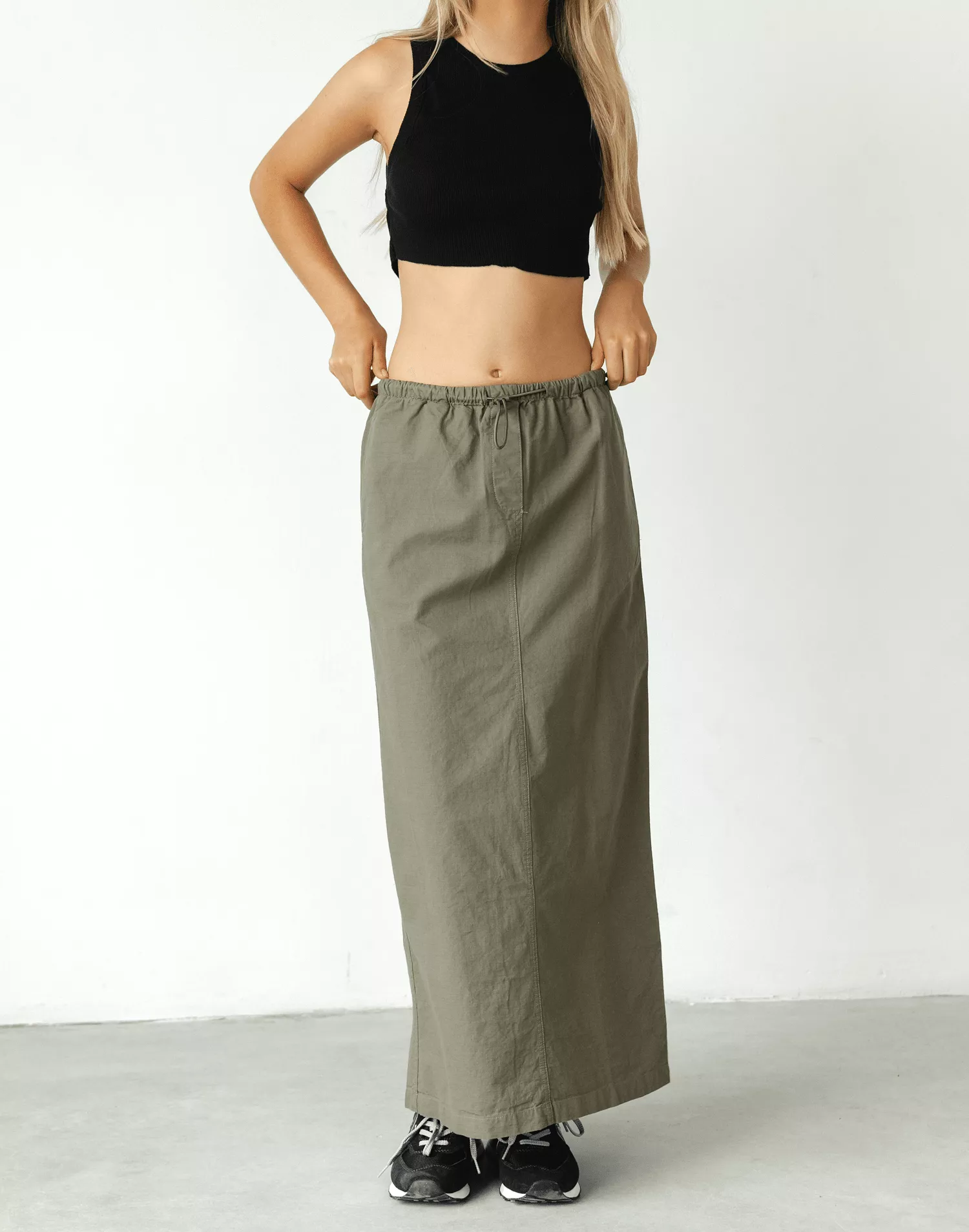 Khaki Maxi Skirt