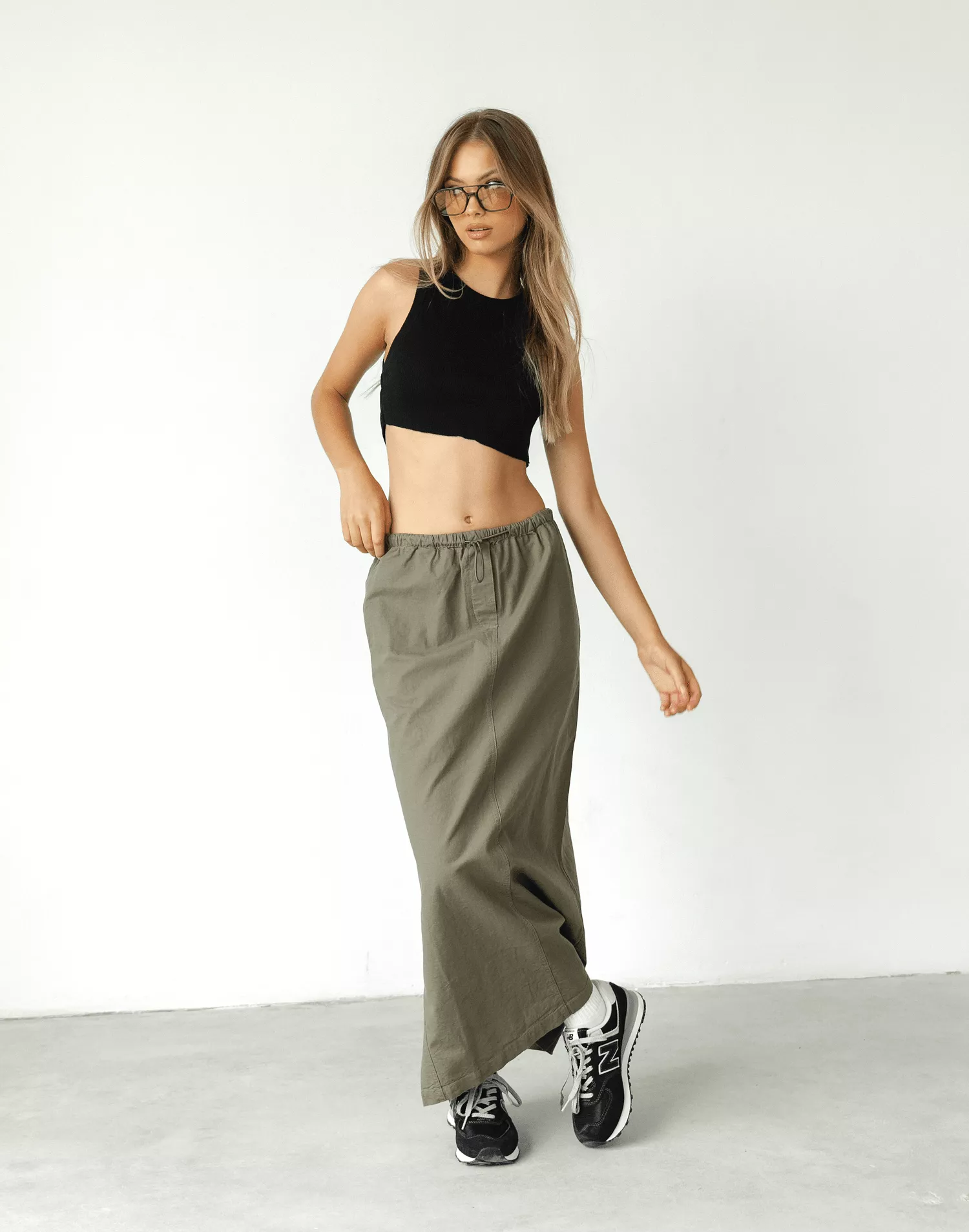 Khaki Maxi Skirt