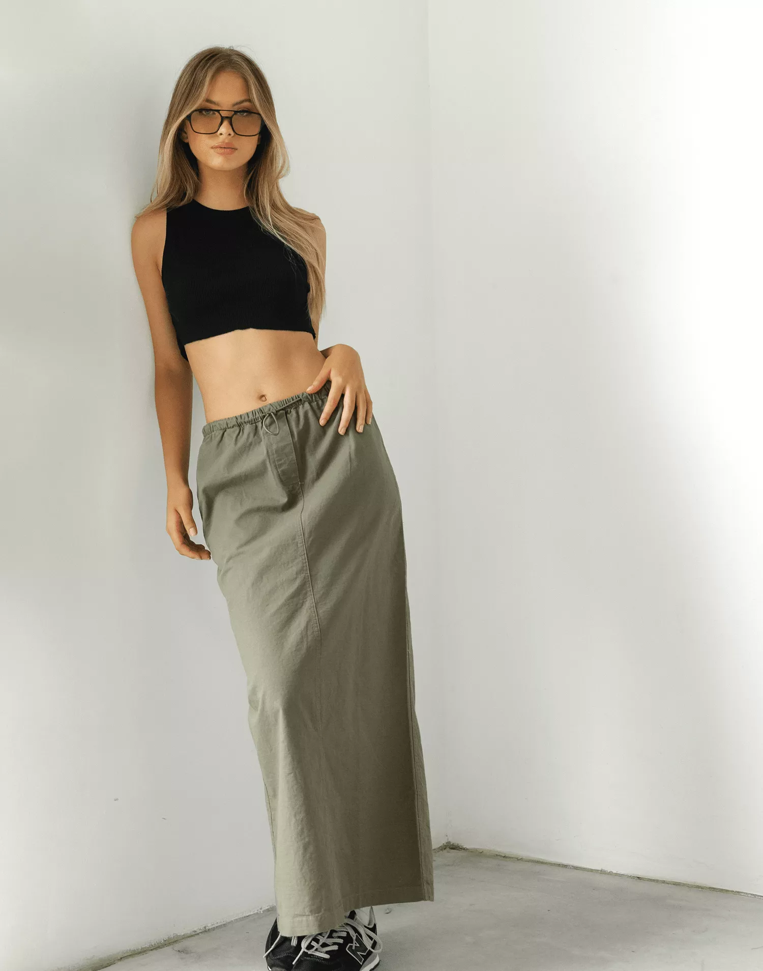 Khaki Maxi Skirt