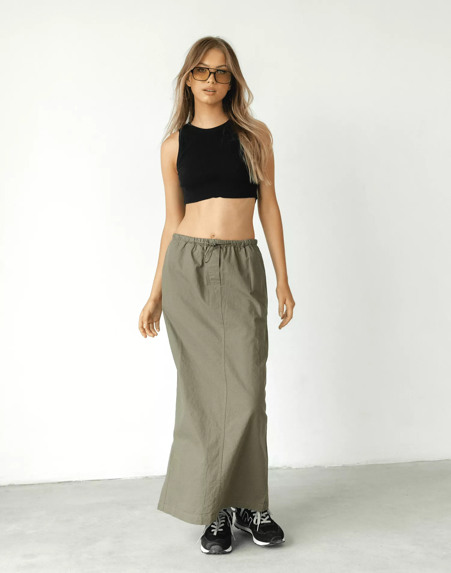 Khaki Maxi Skirt