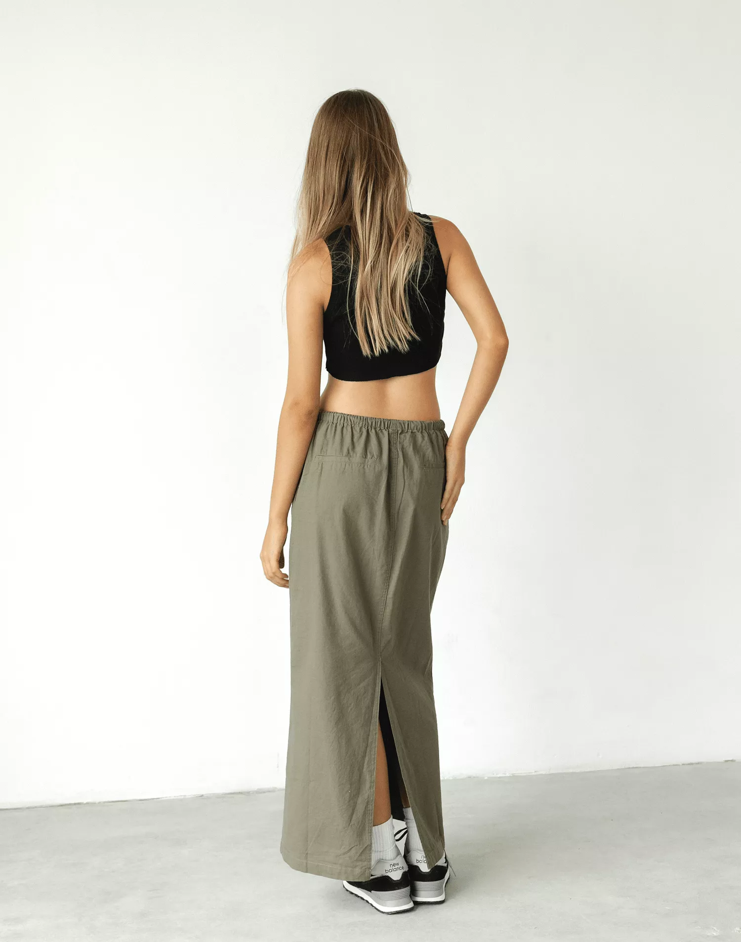 Khaki Maxi Skirt