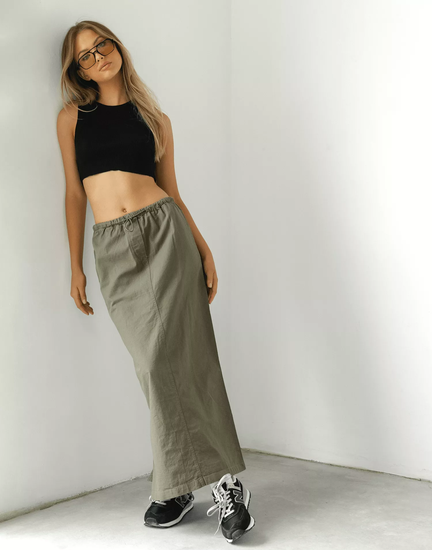 Khaki Maxi Skirt