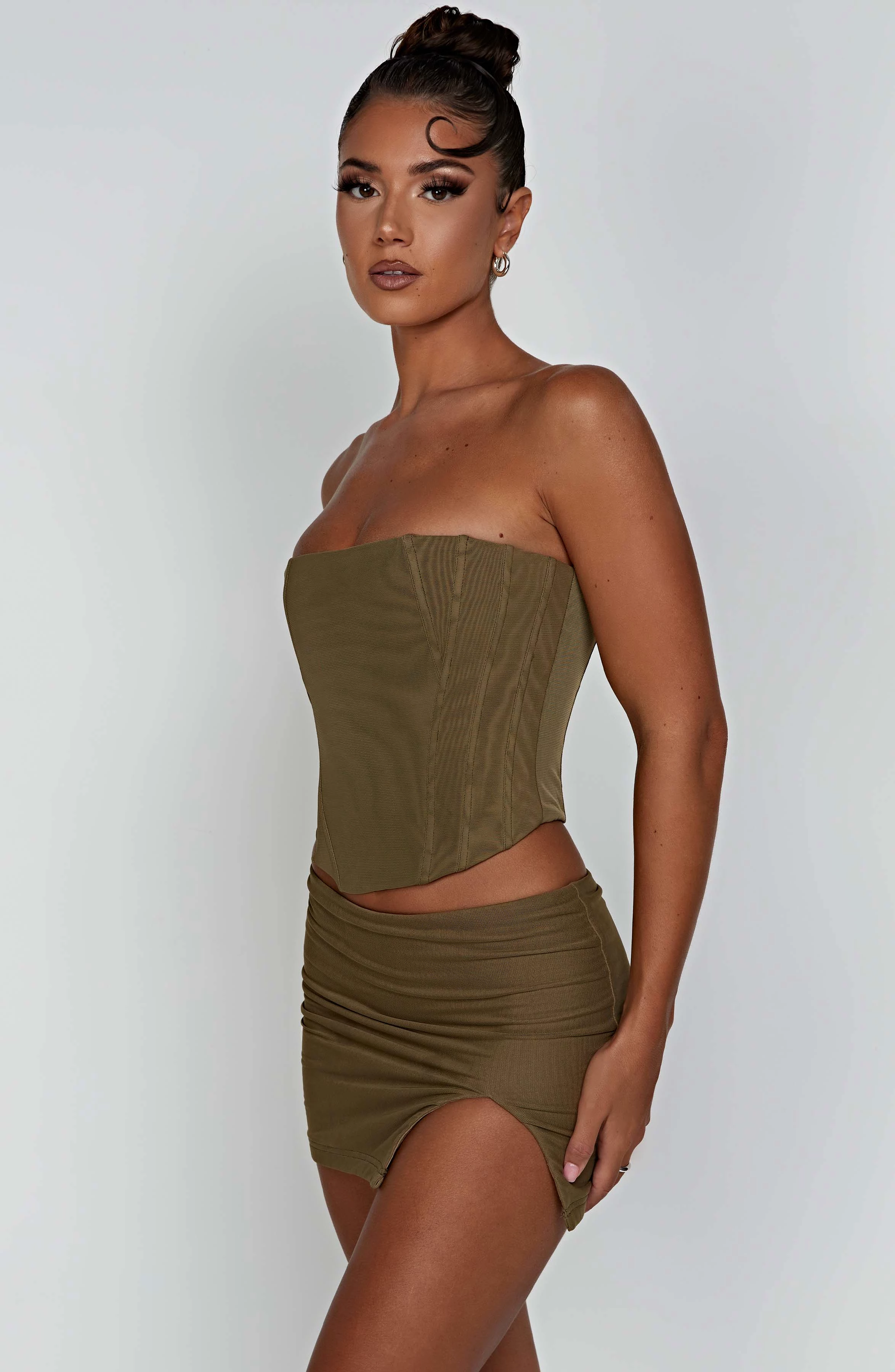 Khaki Mini Skirt Alina