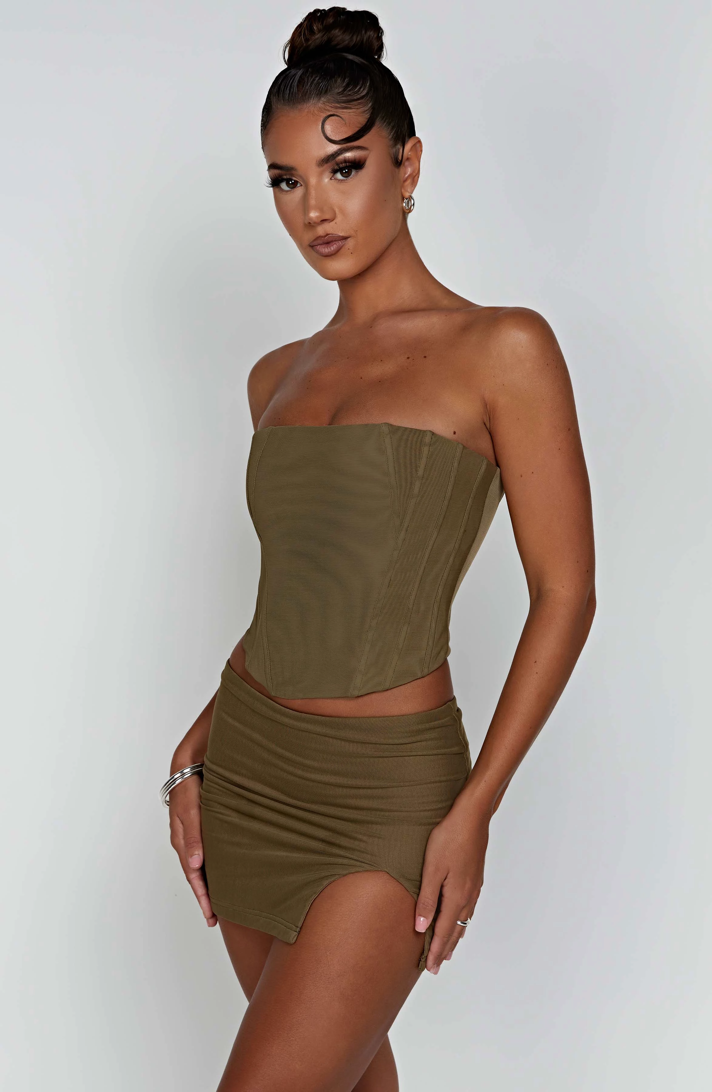 Khaki Mini Skirt Alina