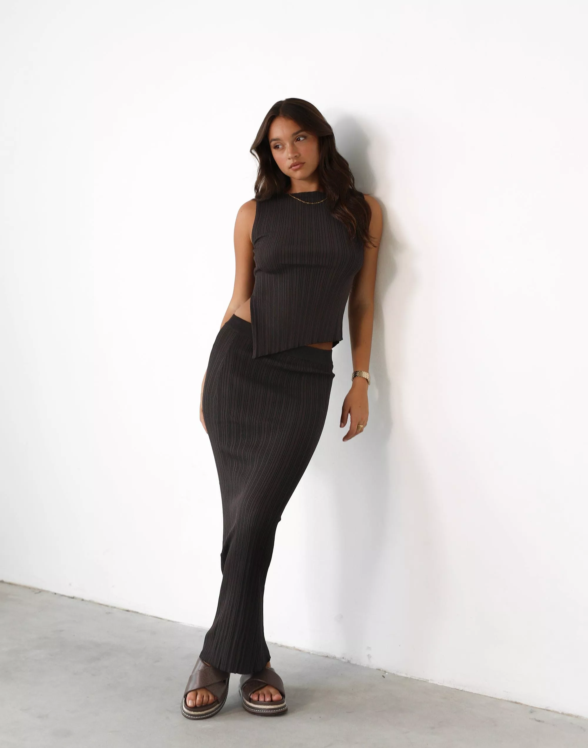 Kienna Maxi Skirt - Chocolate - Shop Now