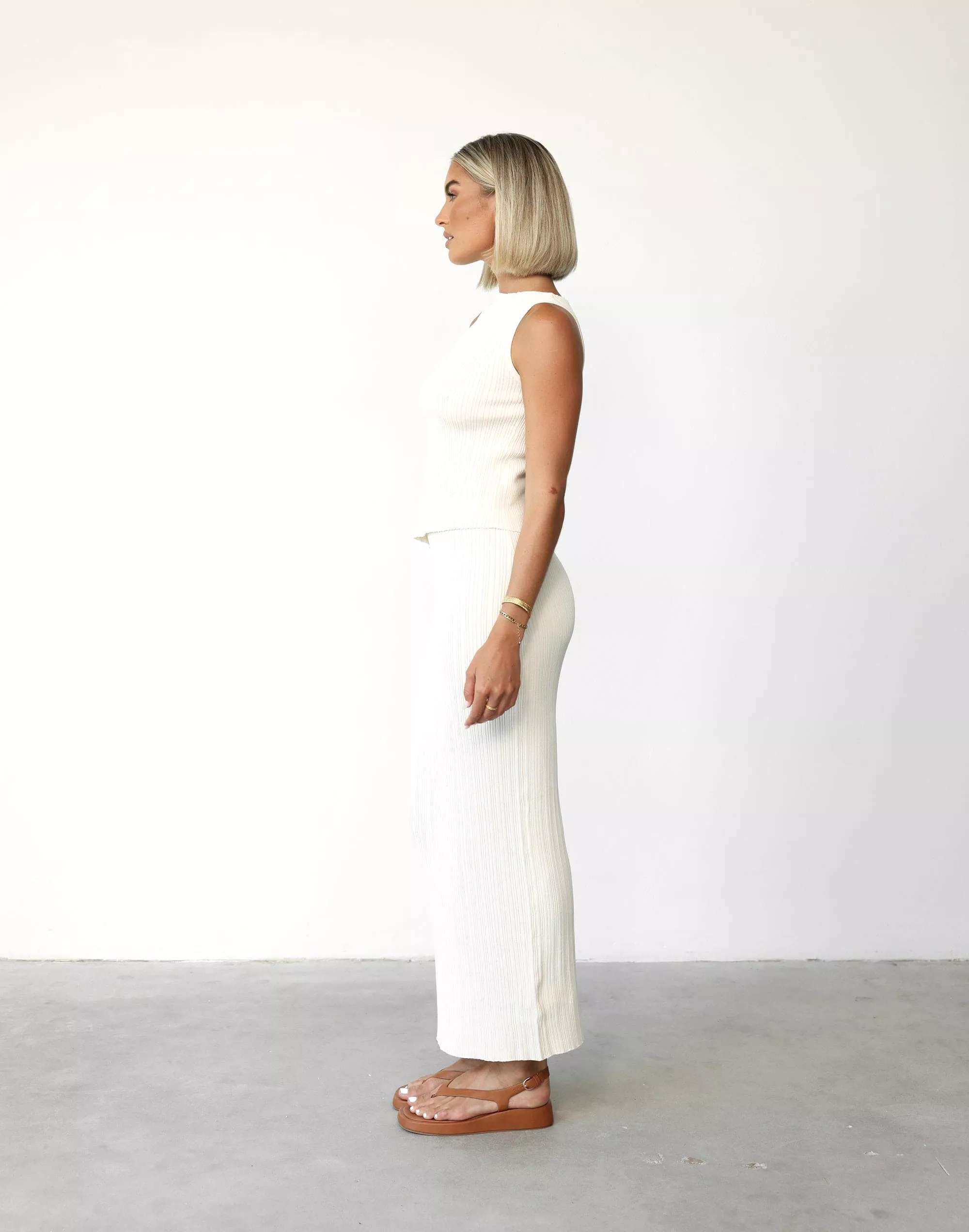 Kienna Maxi Skirt in Oat - Shop Now