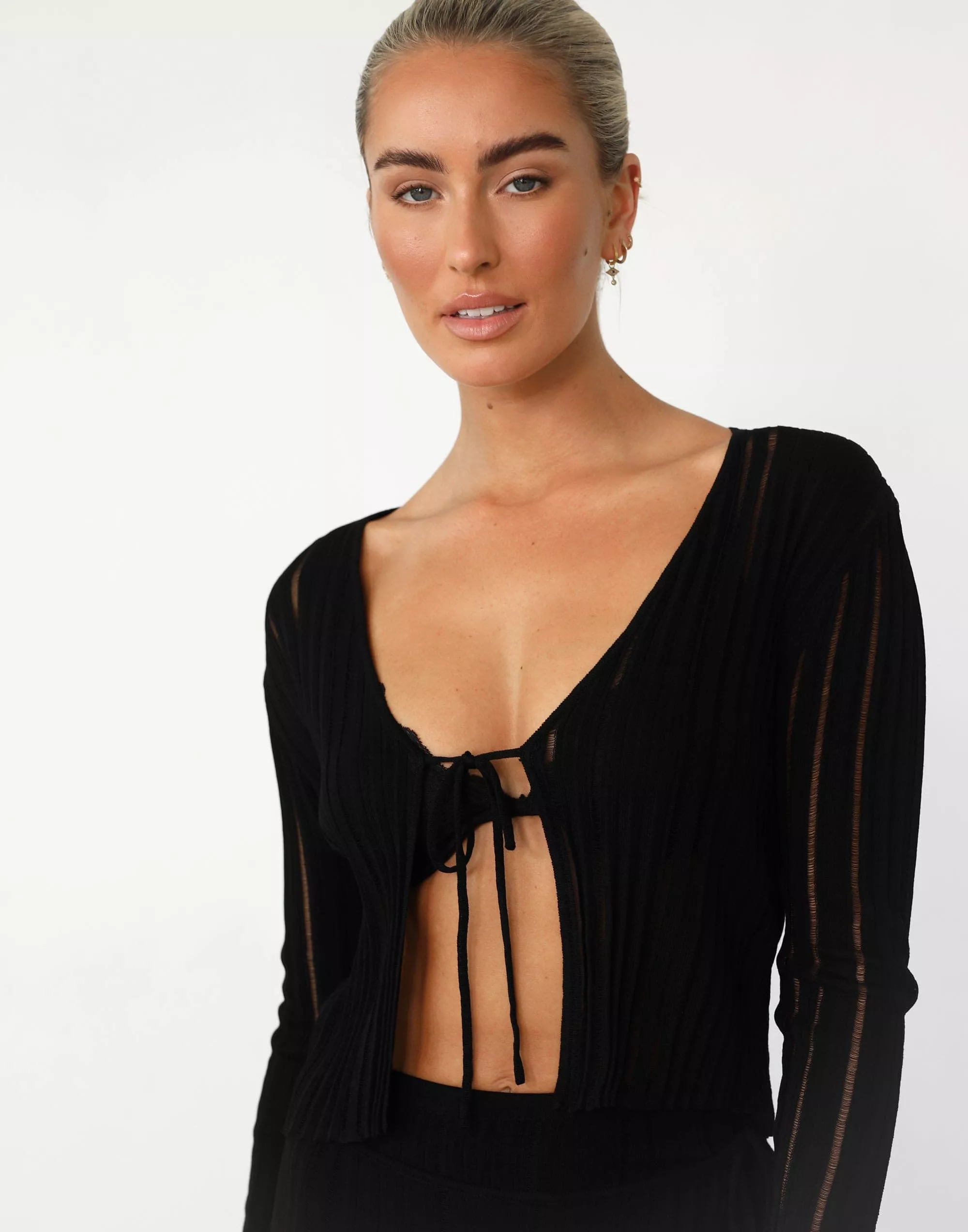 Krystelle Black Long Sleeve Shirt