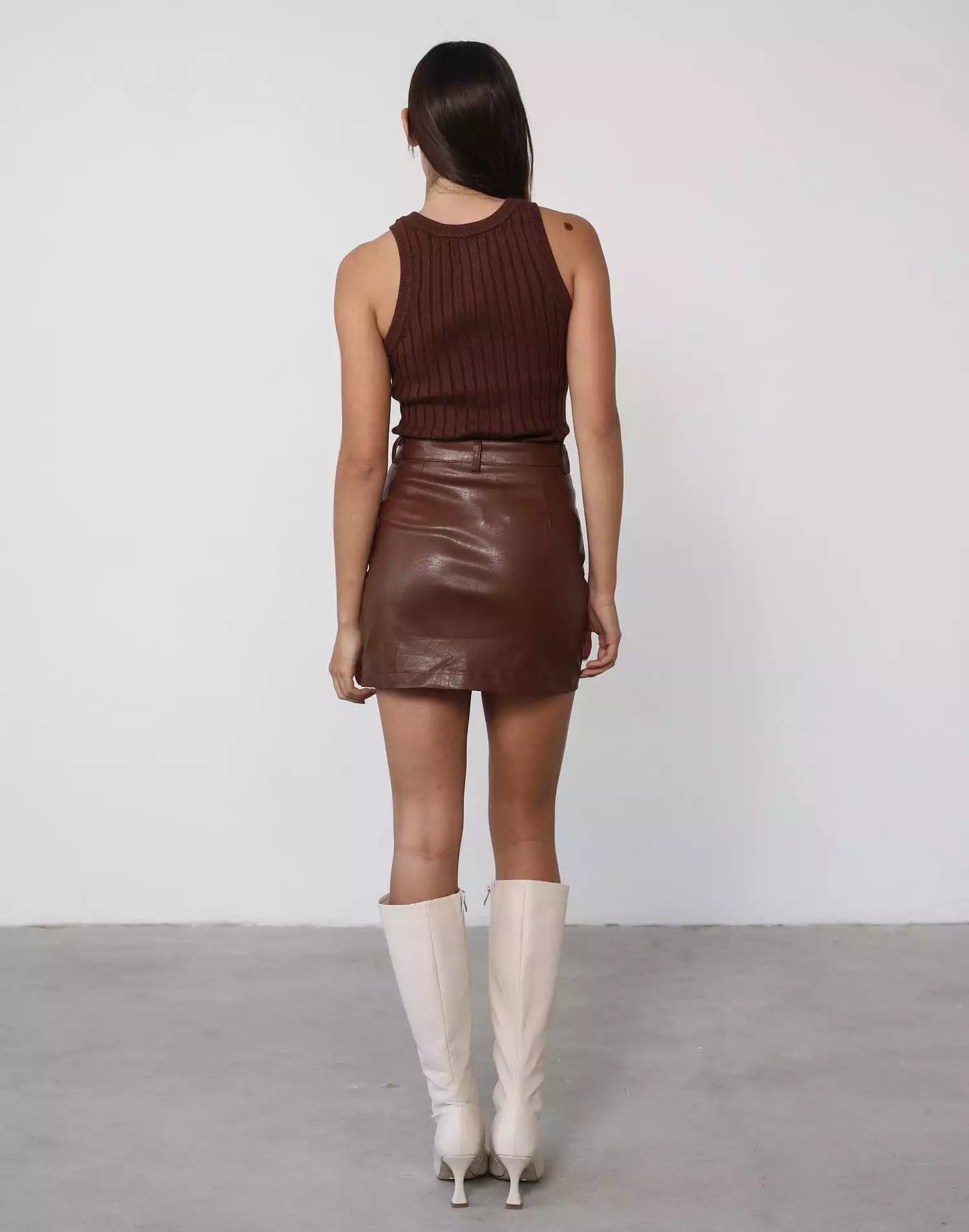 Kymberlee Brown Mini Skirt