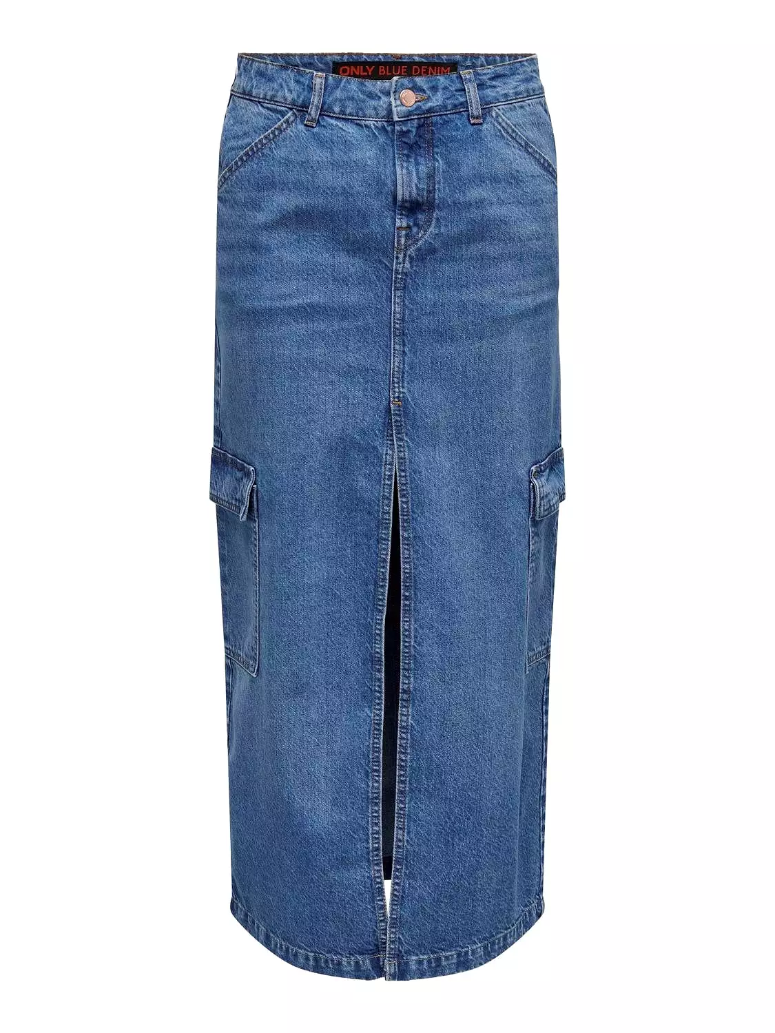 Laura Denim Cargo Maxi Skirt