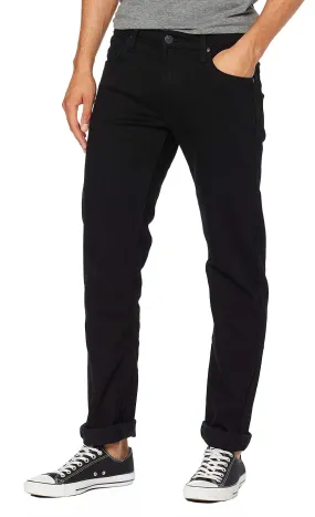 Lee Daren Zipper Regular Fit Straight Denim Black Rinse Jeans